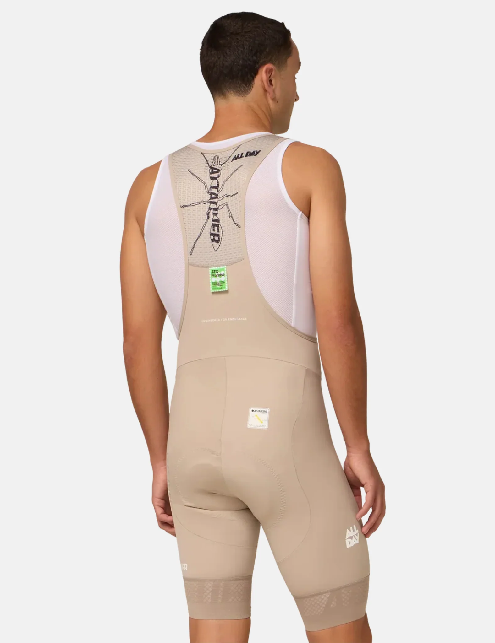 Attaquer All Day Bib Short - Eggshell - Image 4