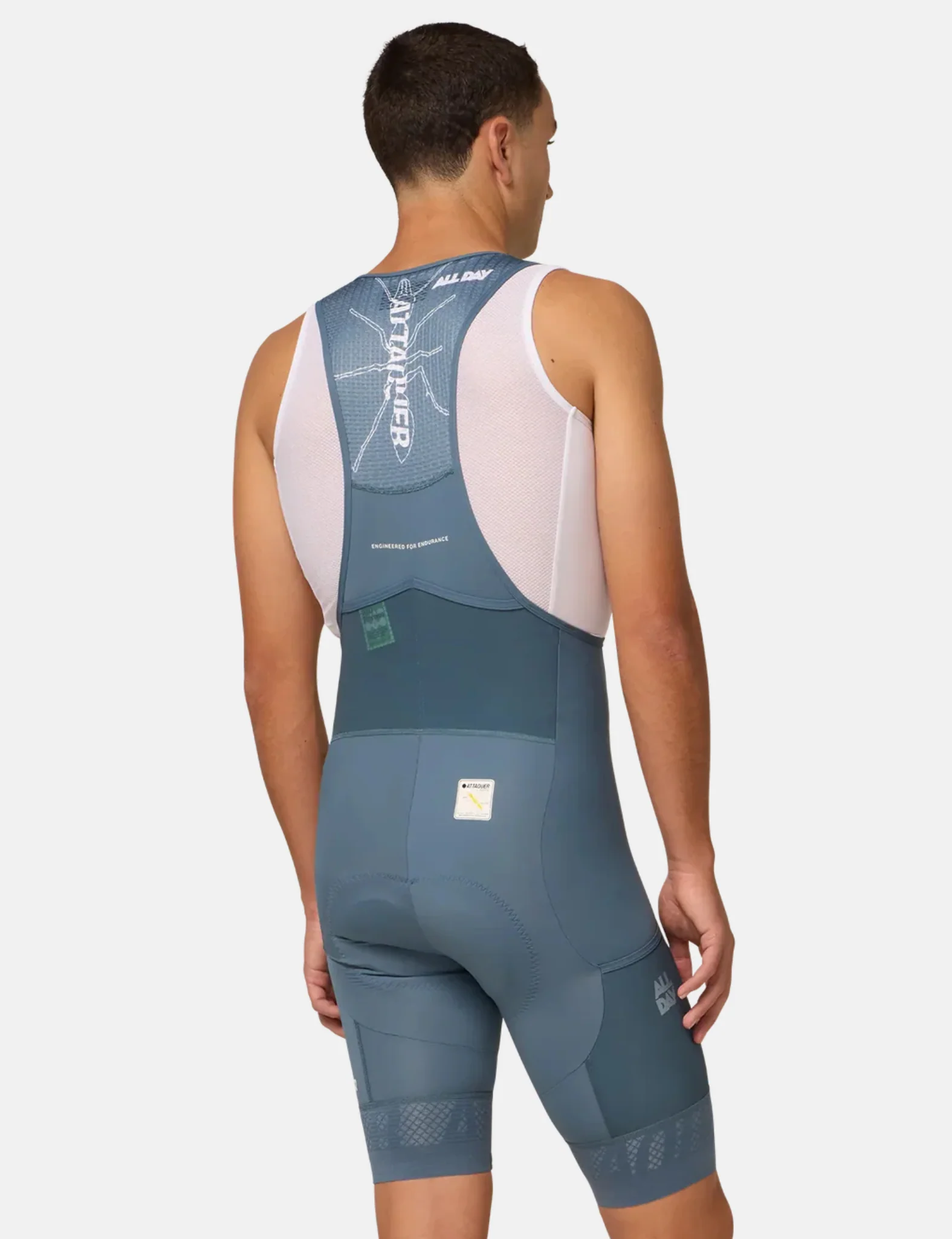 Attaquer All Day Cargo Bib Short - Steel Grey - Image 4