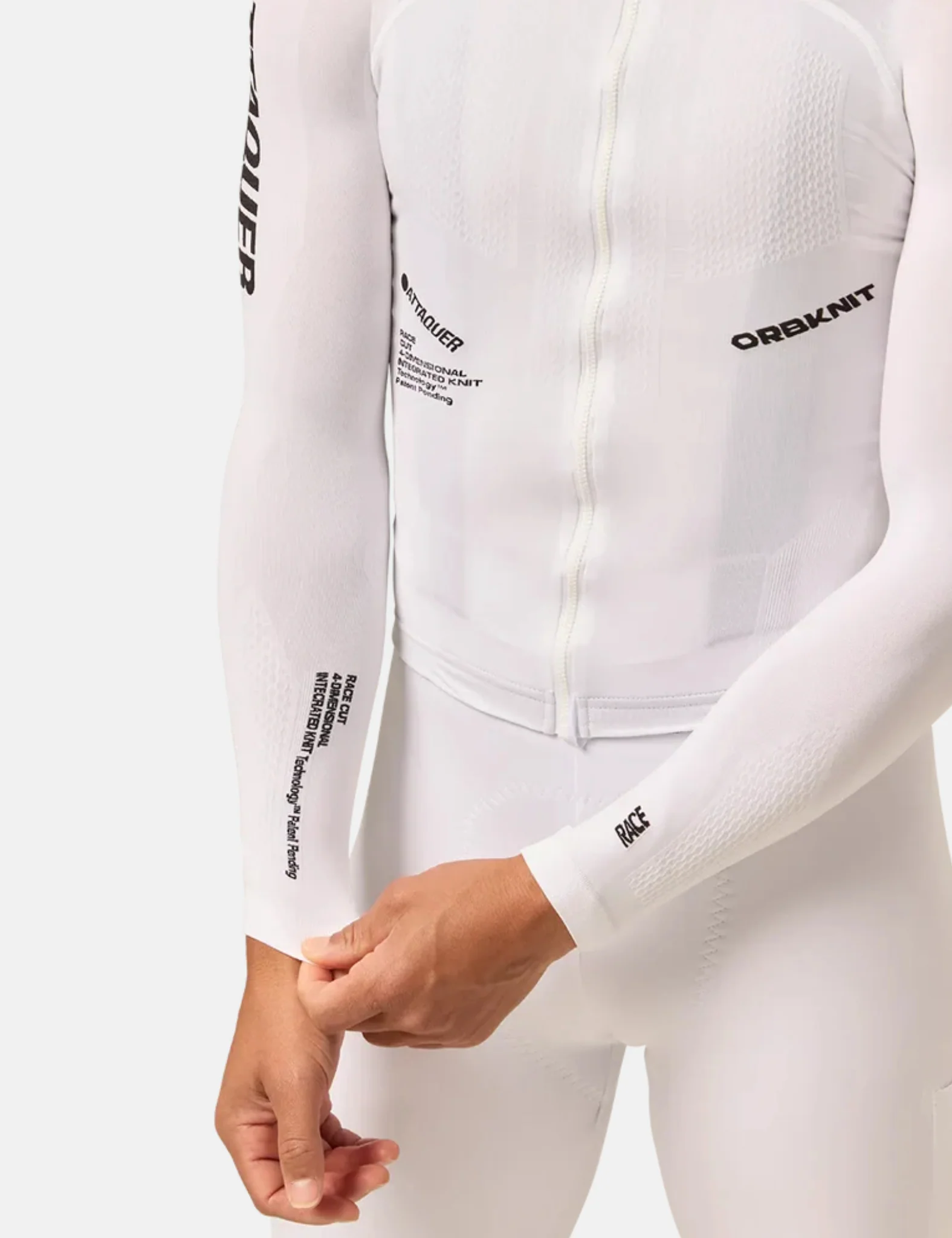 Attaquer OrbKnit Race Jersey Long Sleeve - White - Image 3