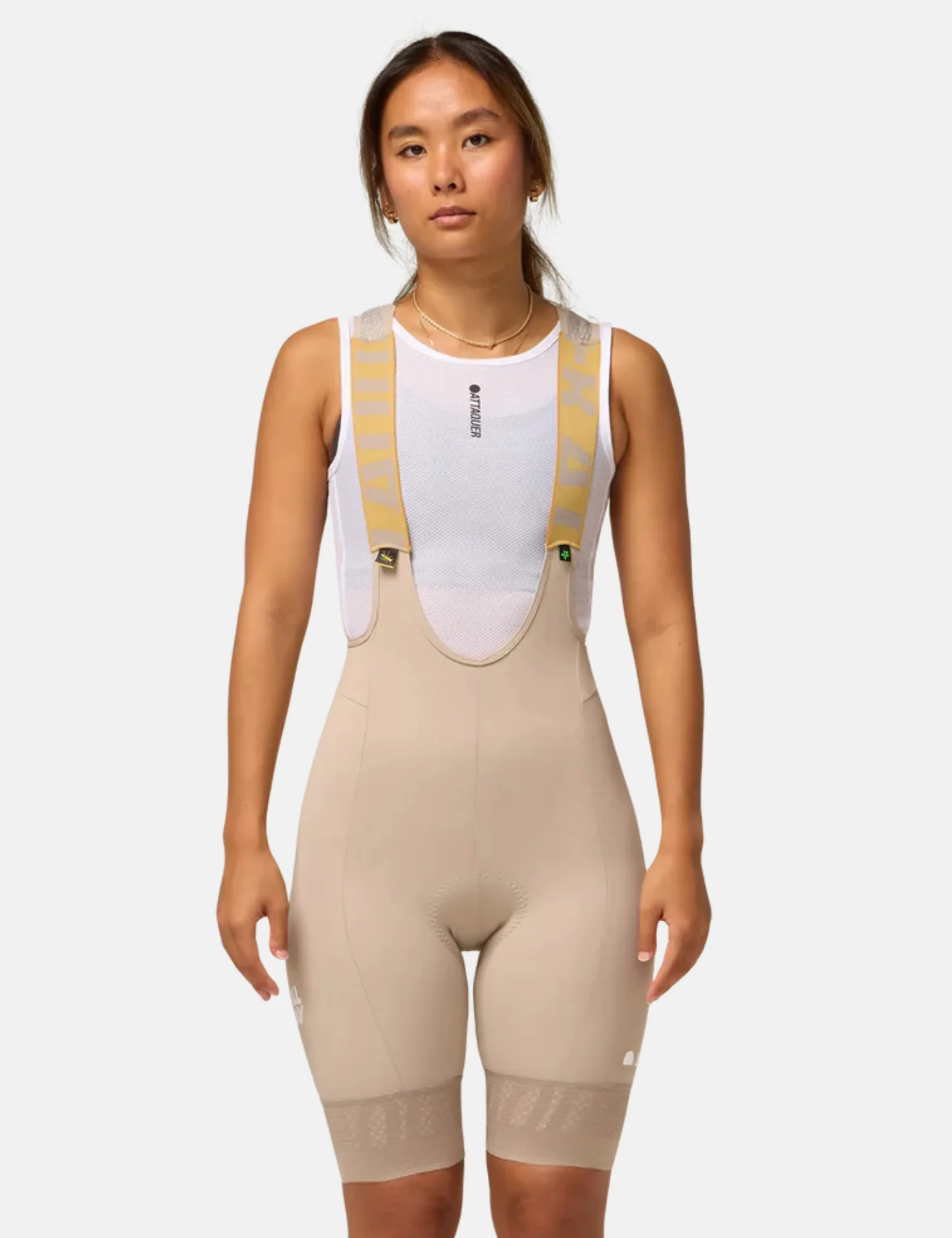 Attaquer Womens All Day Bib Shorts - Eggshell