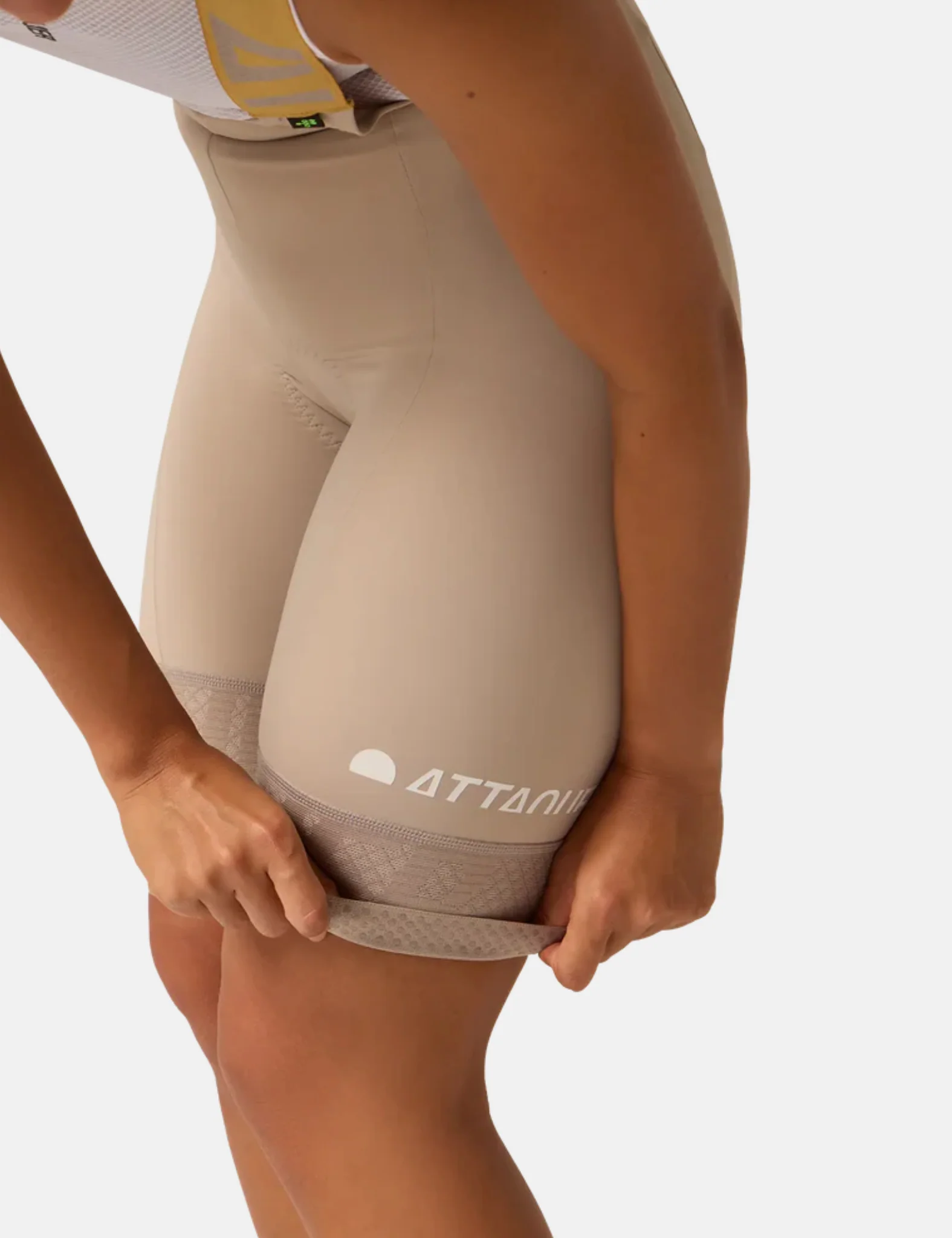 Attaquer Womens All Day Bib Shorts - Eggshell - Image 3