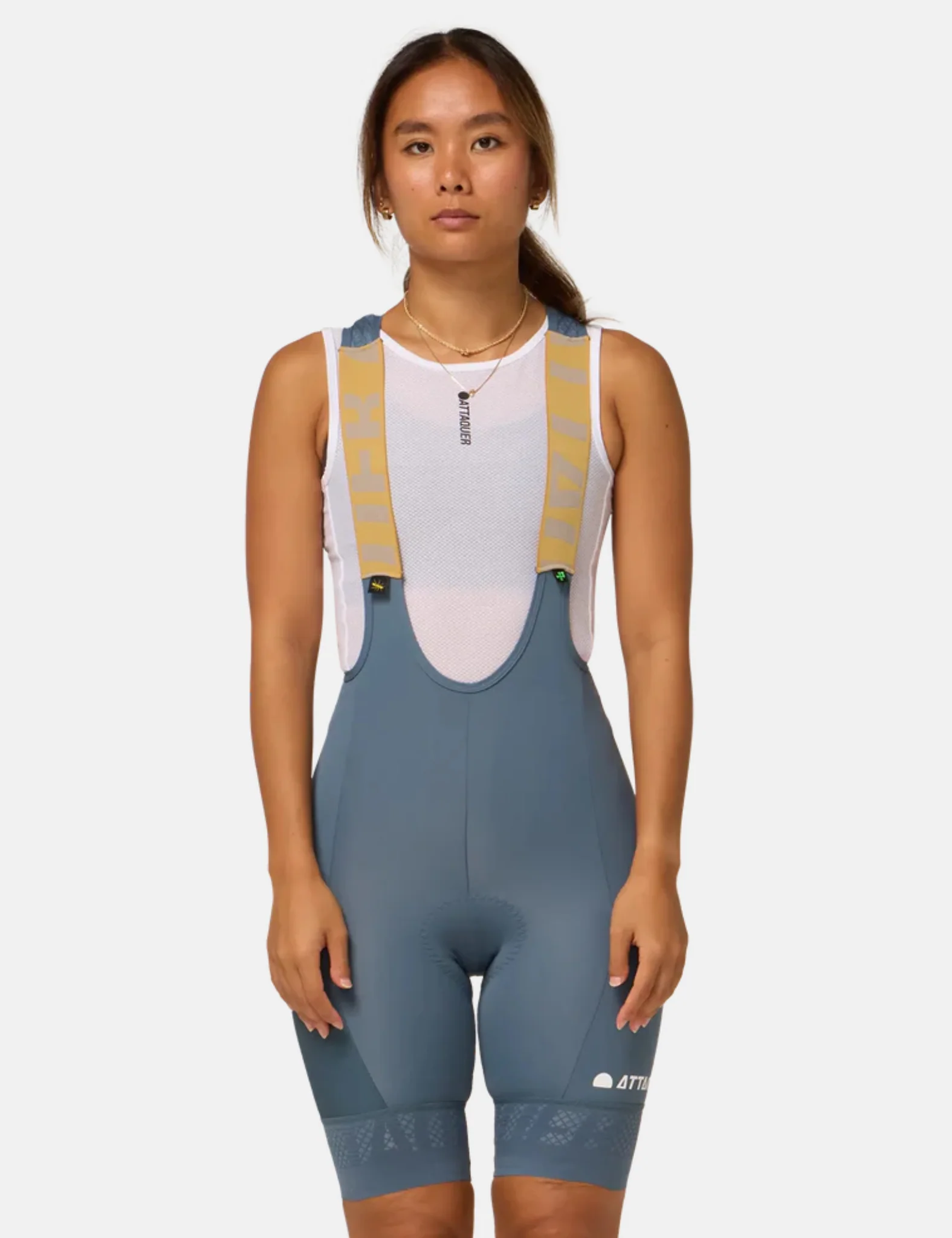 Attaquer Womens All Day Cargo Bib Shorts - Steel Grey