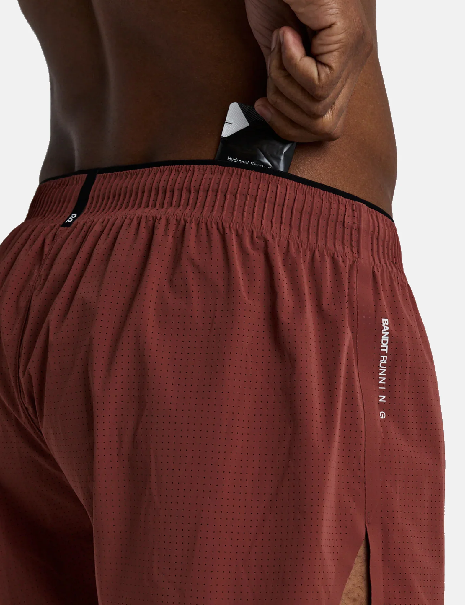 Bandit Men's Vento Next Gen 3" Split Shorts - Mahogany Brown - Image 4