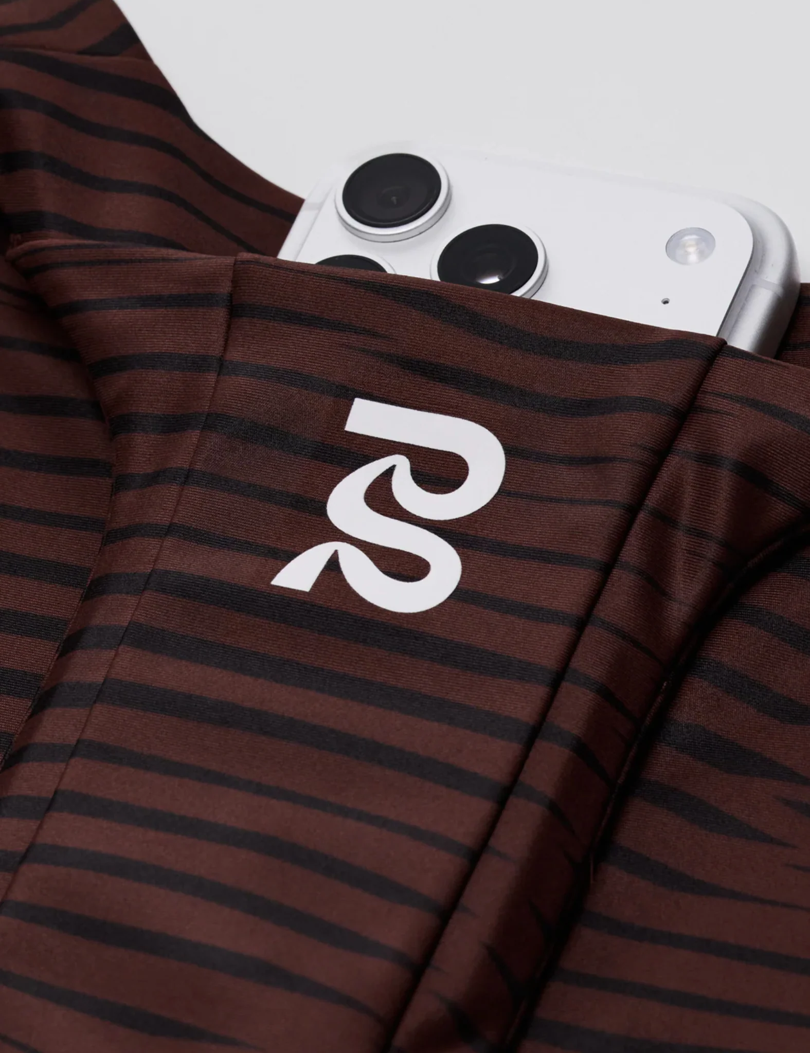Bandit Women's Stamina Race Crop Top (Organic Stripe) - Cacao Brown - Image 3