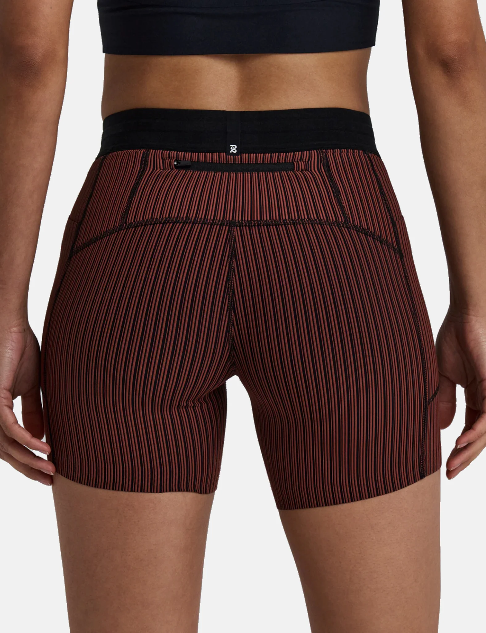 Bandit Women's Striped Cadence 5" Compression Shorts - Mahogany Brown - Image 4