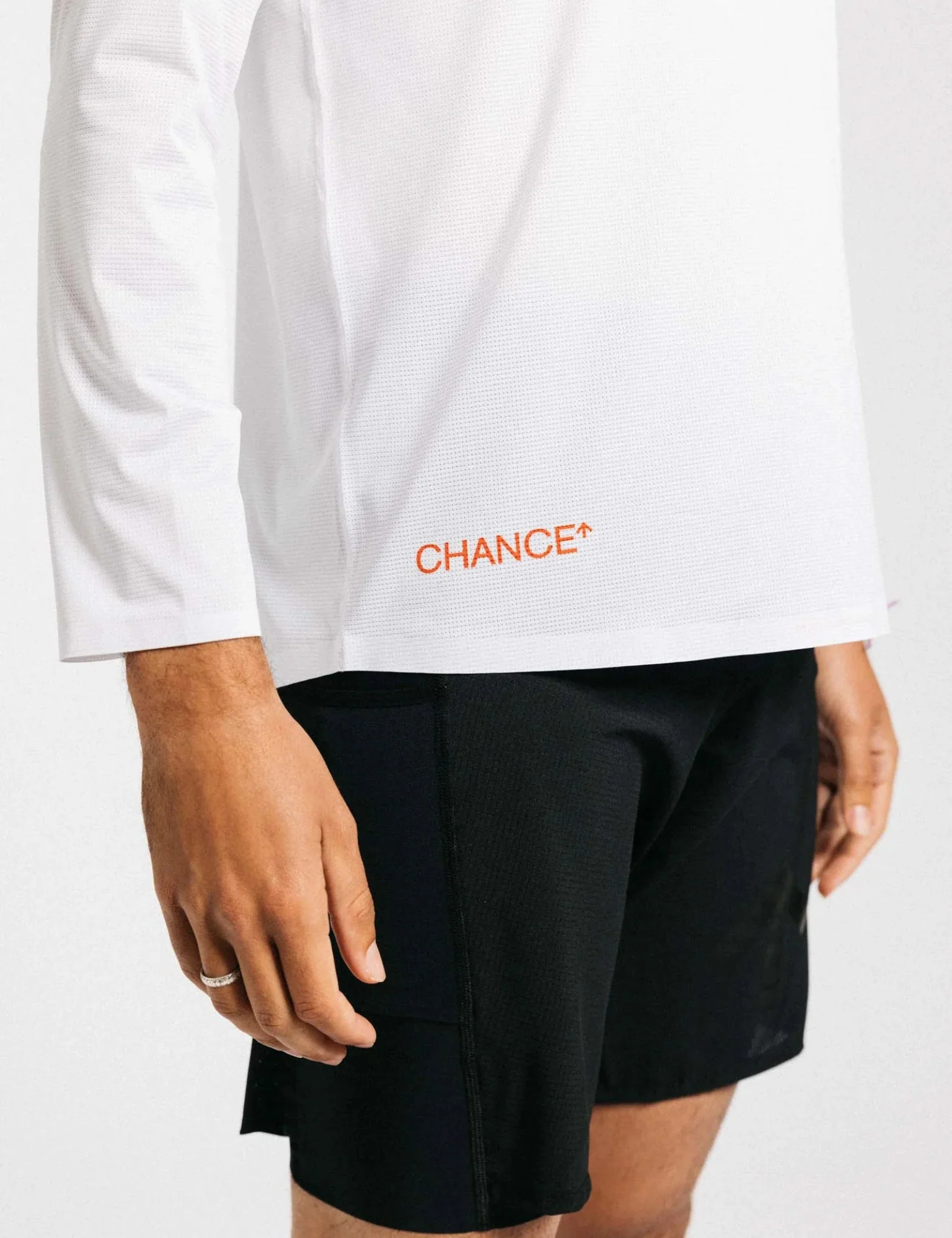 Chance AROW Lightweight Long Sleeve Tee - White - Image 3