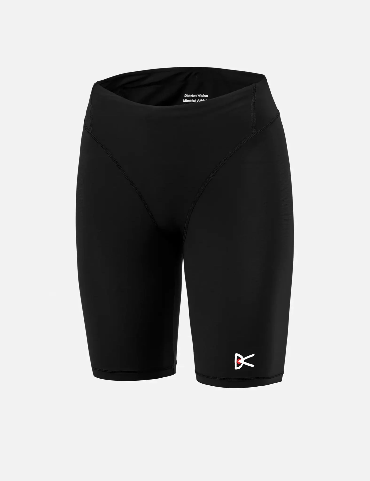 District Vision Womens 7in Pocketed Half Tights - Black