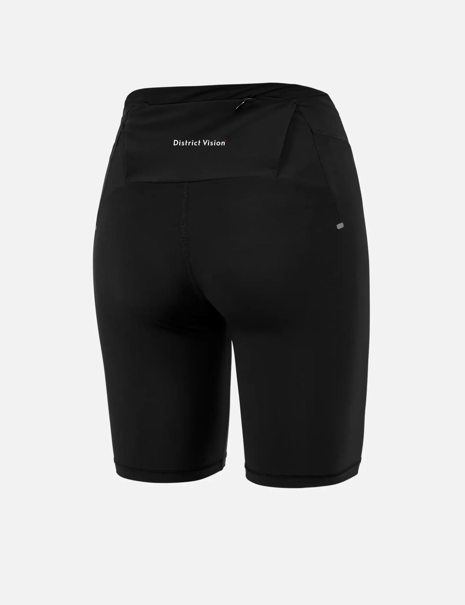 District Vision Womens 7in Pocketed Half Tights - Black - Image 4
