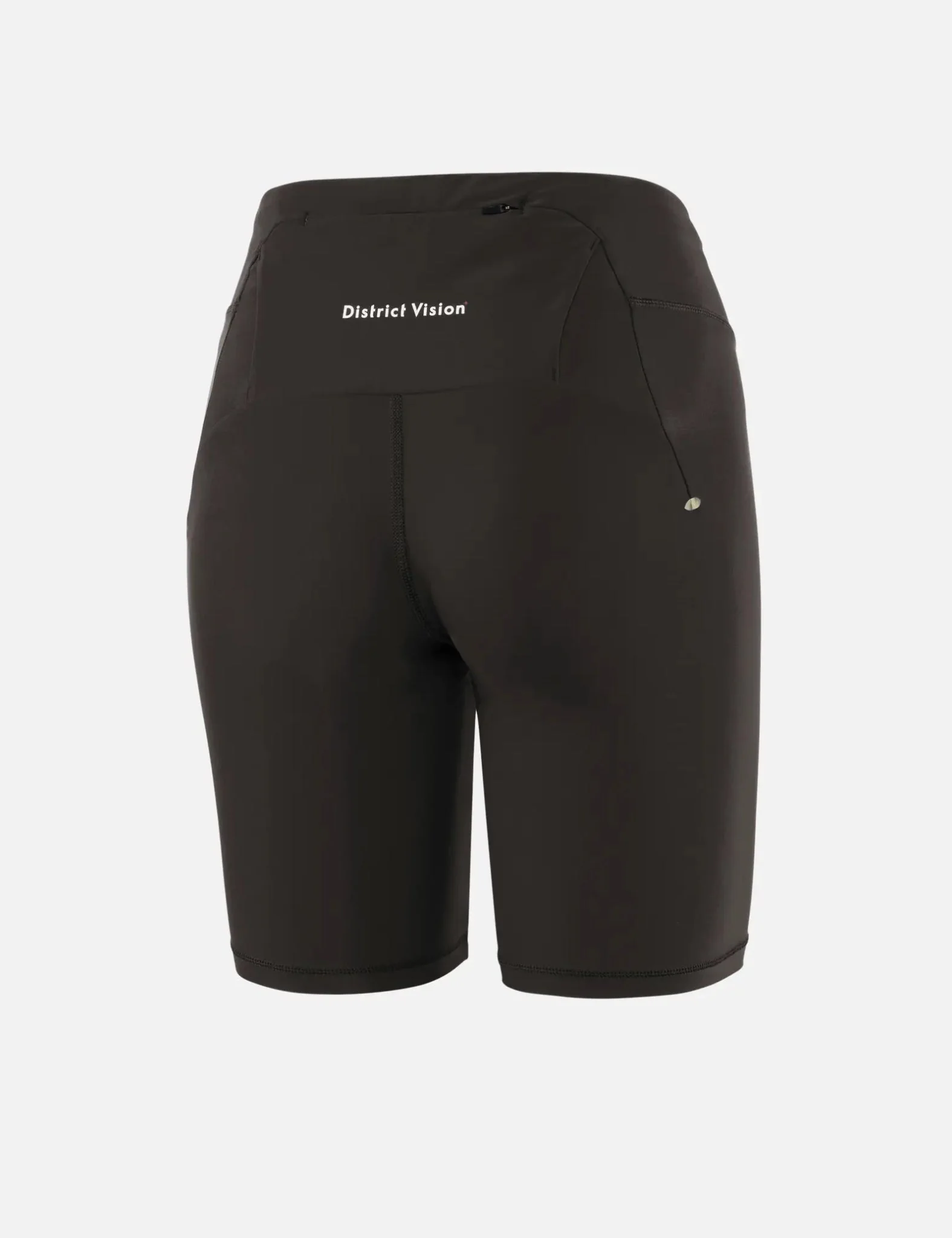 District Vision Womens 7in Pocketed Half Tights - Slate Brown - Image 4