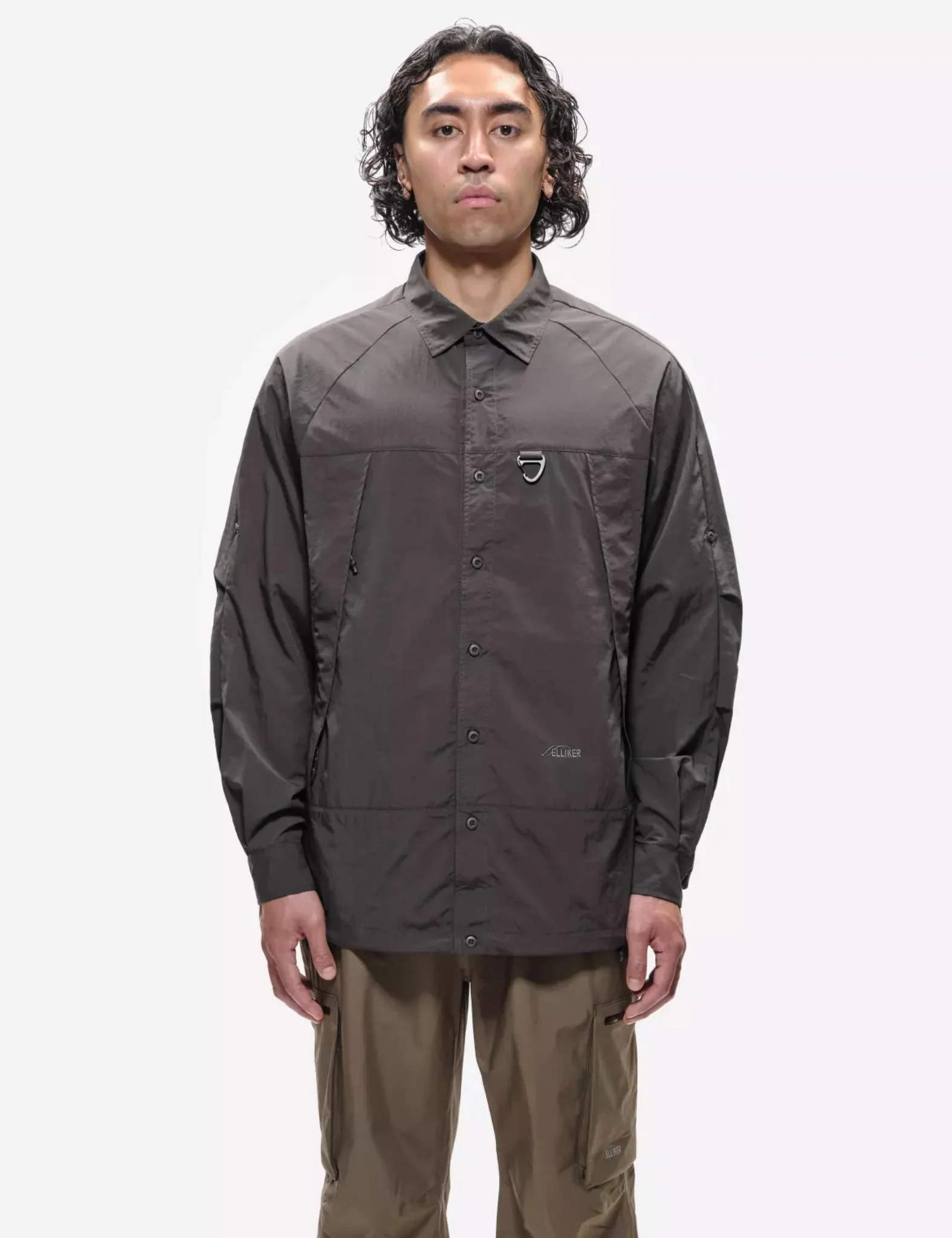 Elliker Craw Zip Tech Shirt - Grey