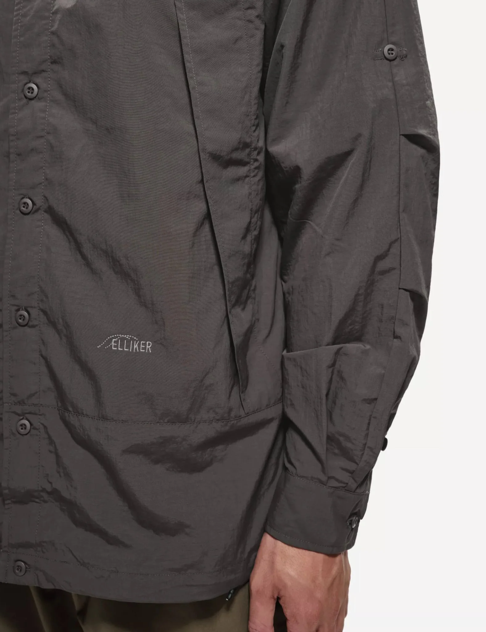 Elliker Craw Zip Tech Shirt - Grey - Image 2