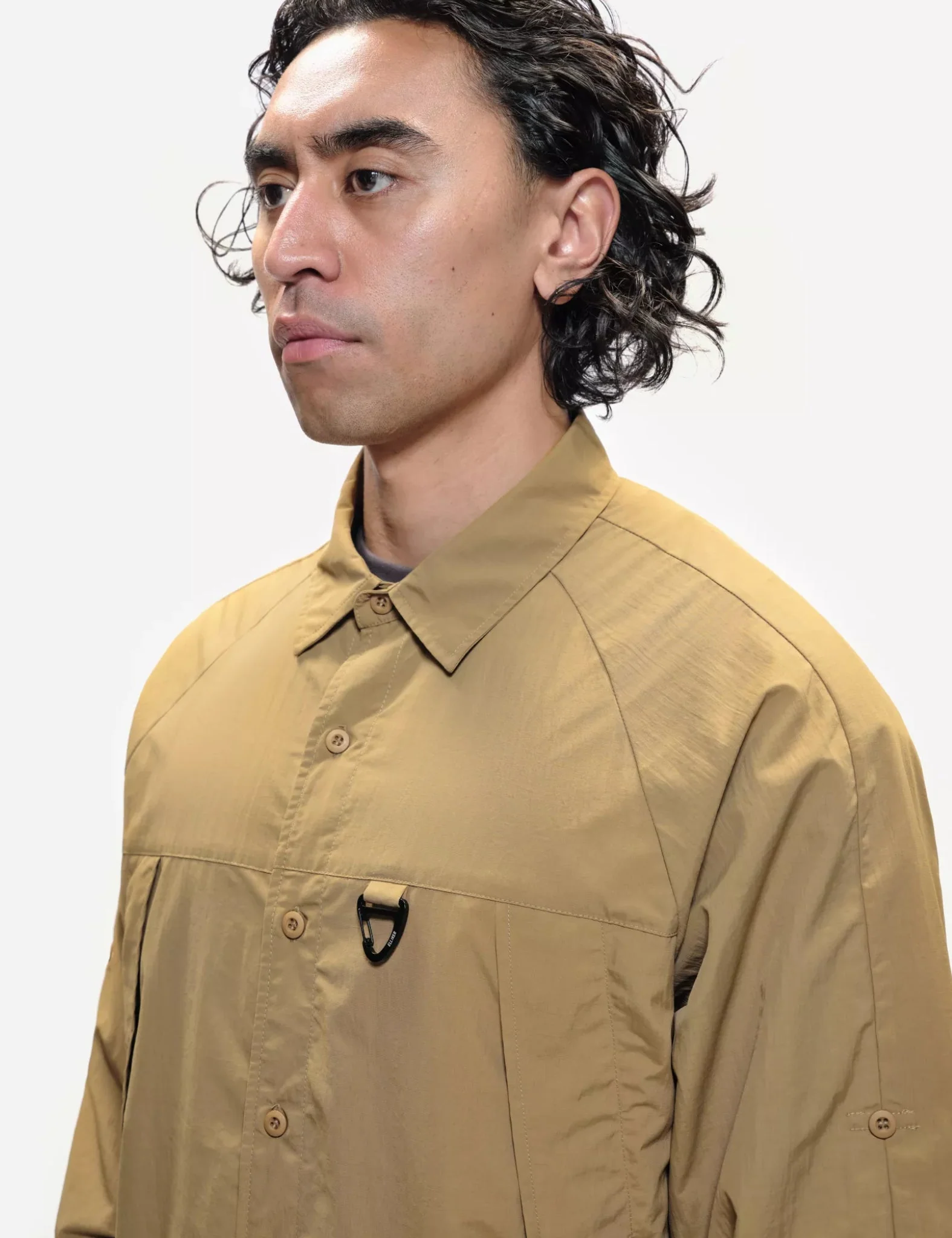 Elliker Craw Zip Tech Shirt - Sand - Image 3