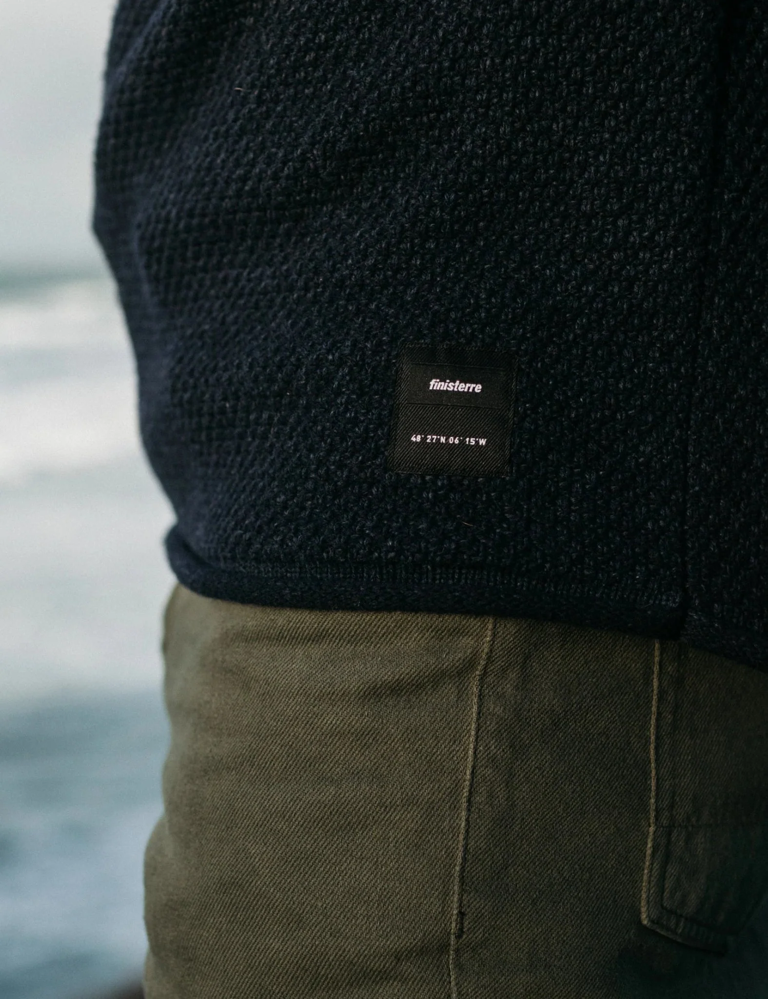 Finisterre Barents Jumper (Wool Mix) - Indigo Blue - Image 5