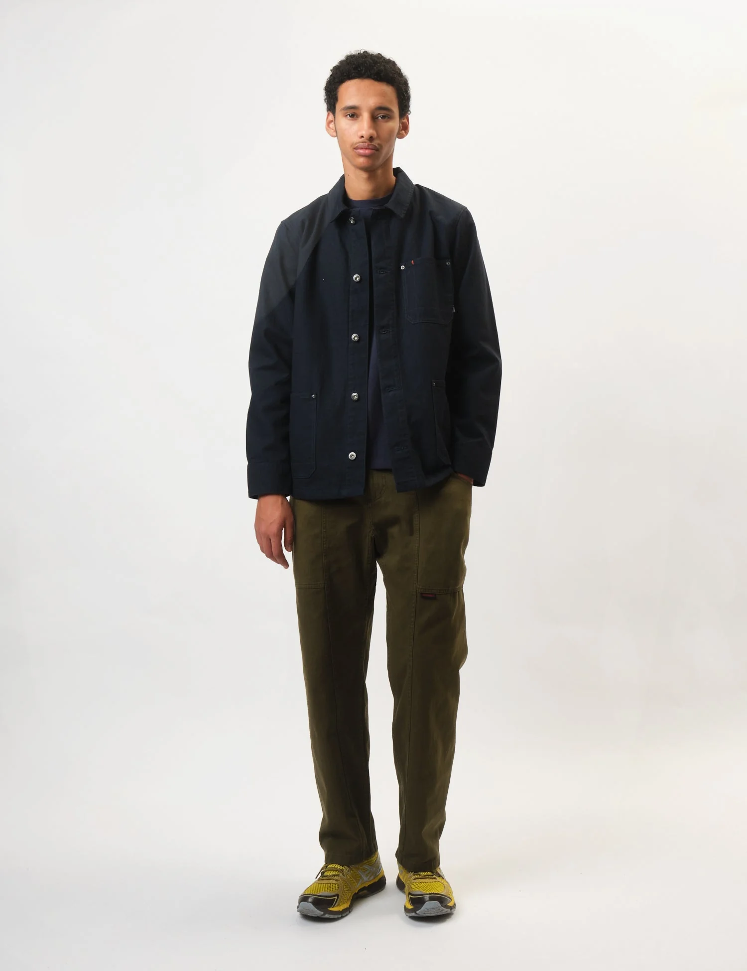 Finisterre Basset Flannel Lined Jacket - Navy Blue - Image 3