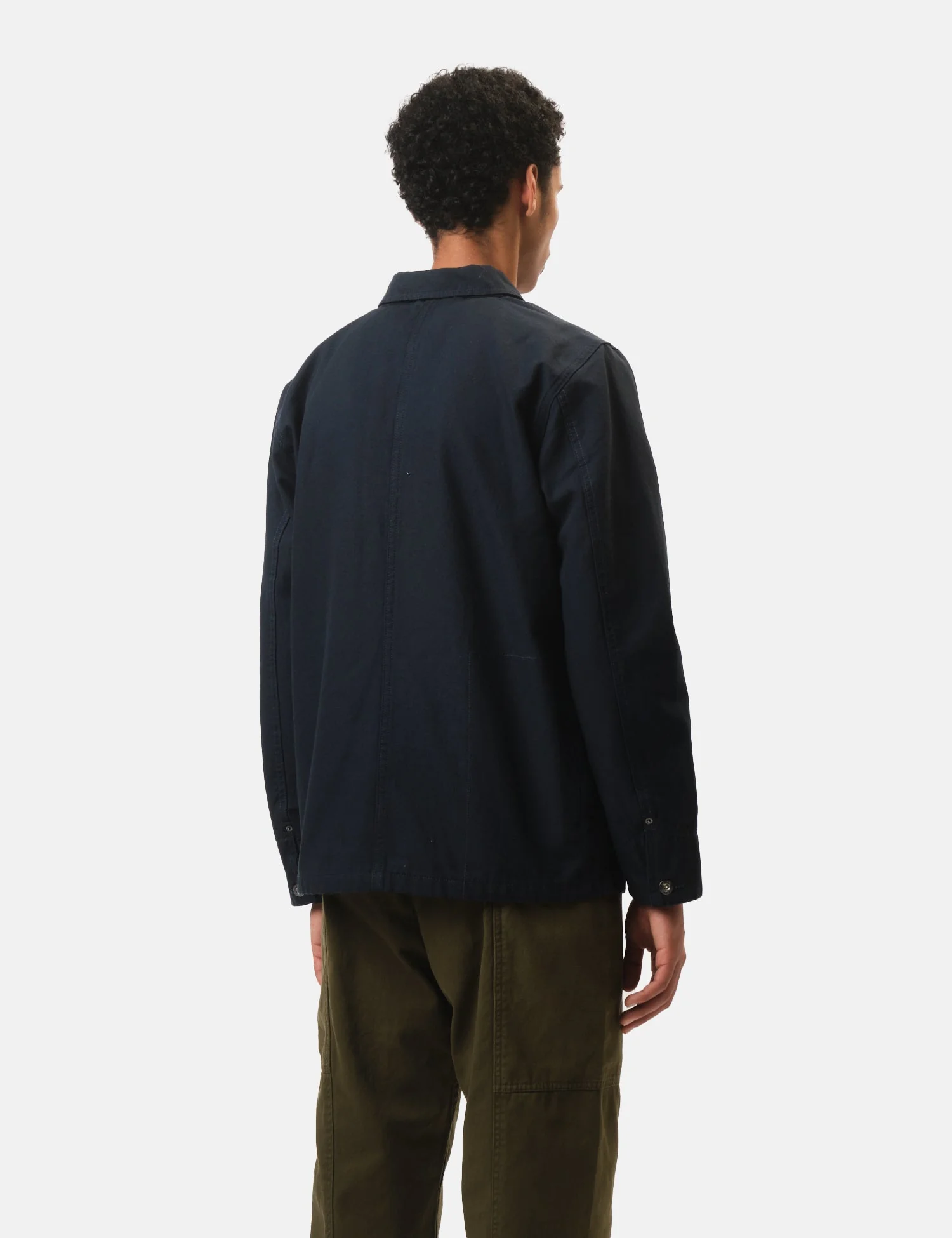 Finisterre Basset Flannel Lined Jacket - Navy Blue - Image 4