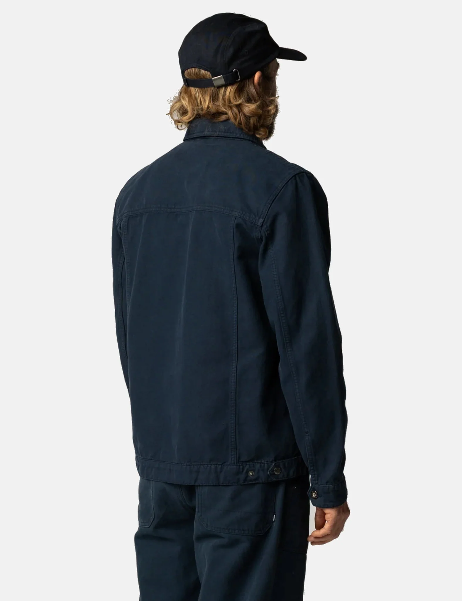 Finisterre Basset Trucker Jacket - Navy Blue - Image 3