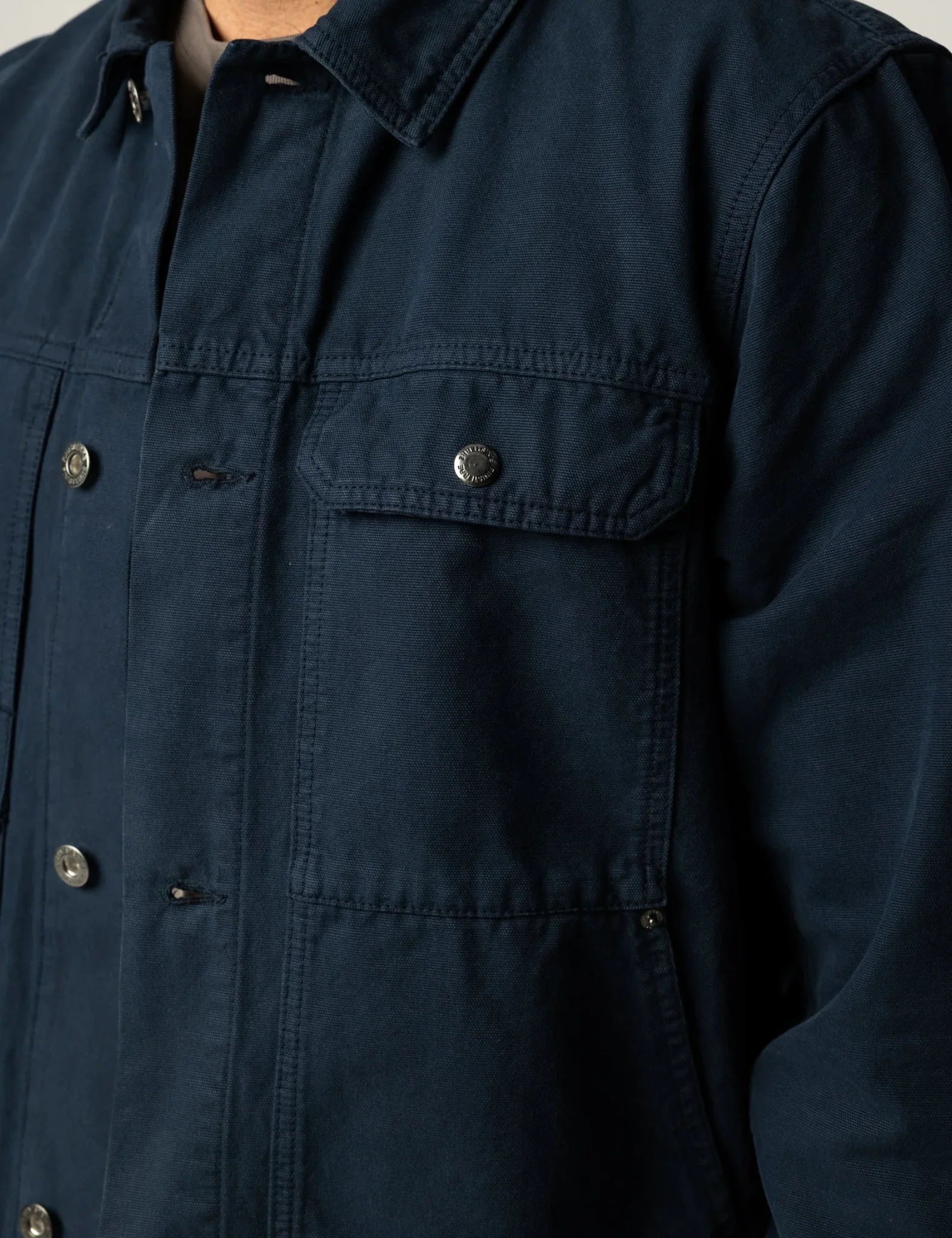 Finisterre Basset Trucker Jacket - Navy Blue - Image 4