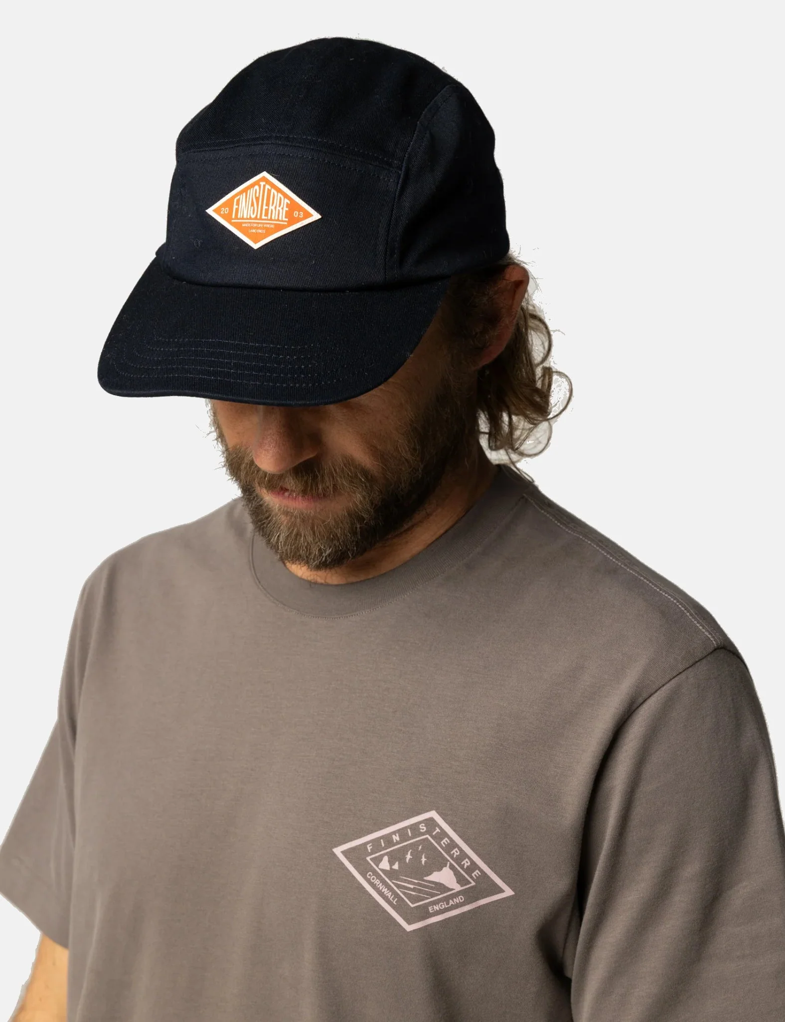 Finisterre Diamond Twill Camp Cap - Navy Blue - Image 2