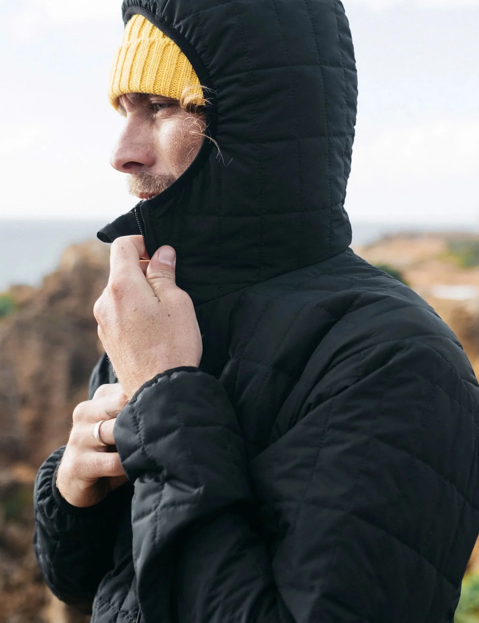 Finisterre Firecrest Hooded Jacket - Black - Image 7