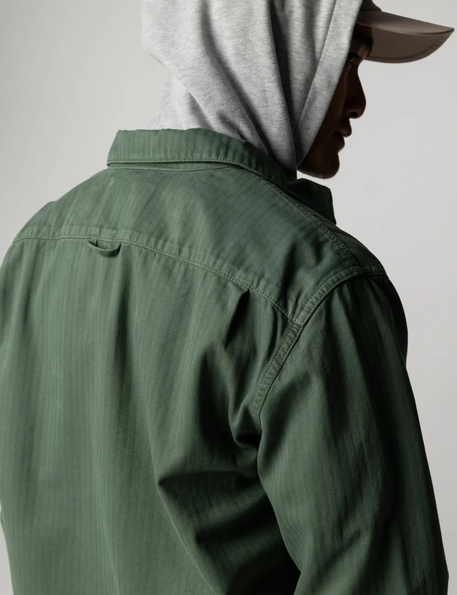 Finisterre Tonkin Work Shirt - Sailboat Green - Image 2