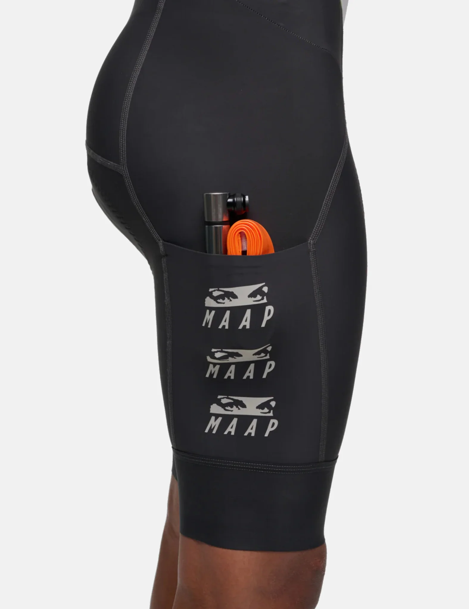MAAP X P.A.M. Team Bib-Shorts Evo Cargo - Charcoal - Image 3
