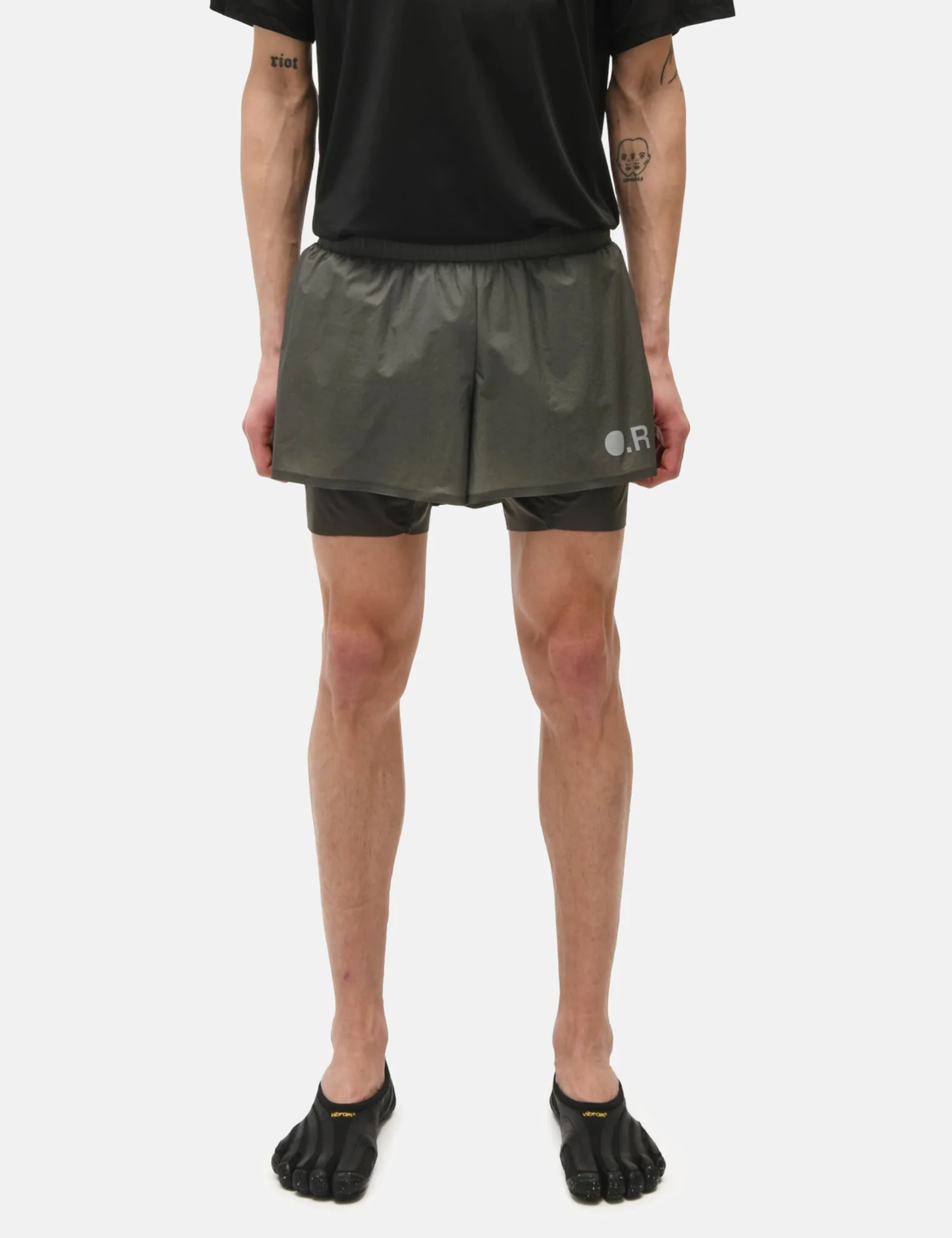 Optimistic Runners Layered Shorts - Dark Green