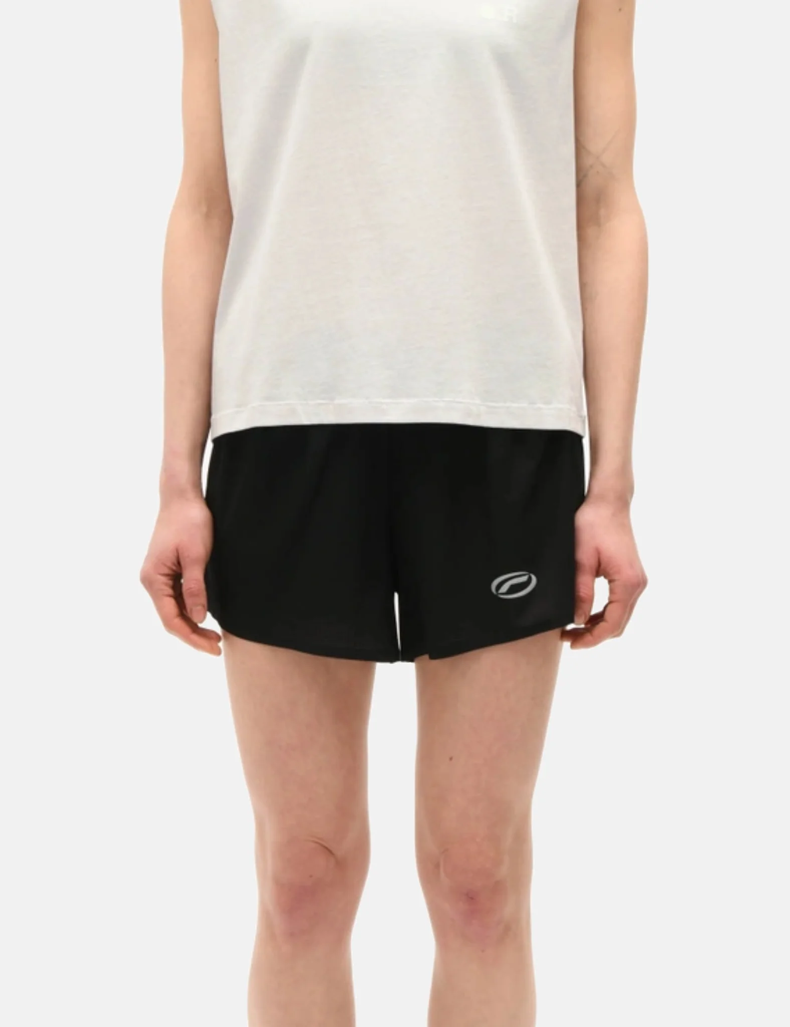 Optimistic Runners Perforated Shorts - Black