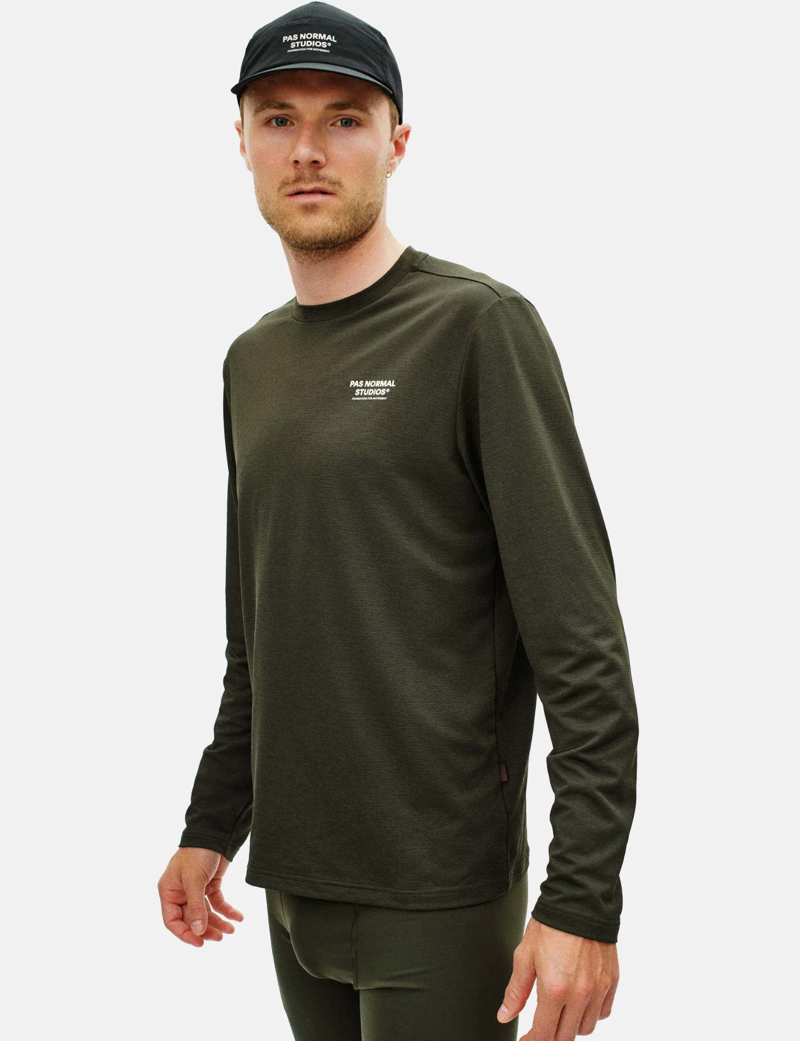 Pas Normal Studios Balance Long Sleeve T-Shirt - Dark Olive Green