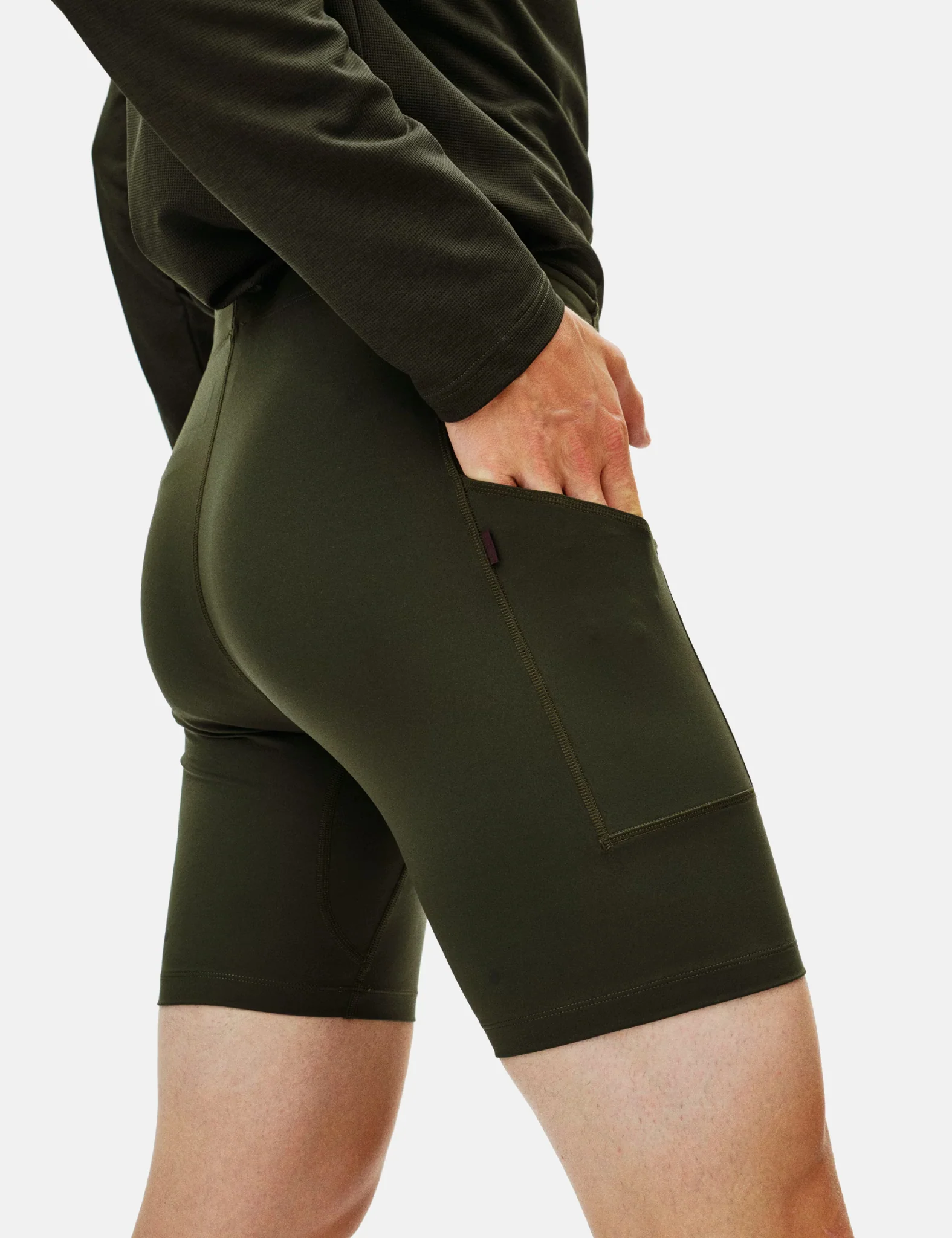 Pas Normal Studios Balance Short Tights - Dark Olive Green - Image 3
