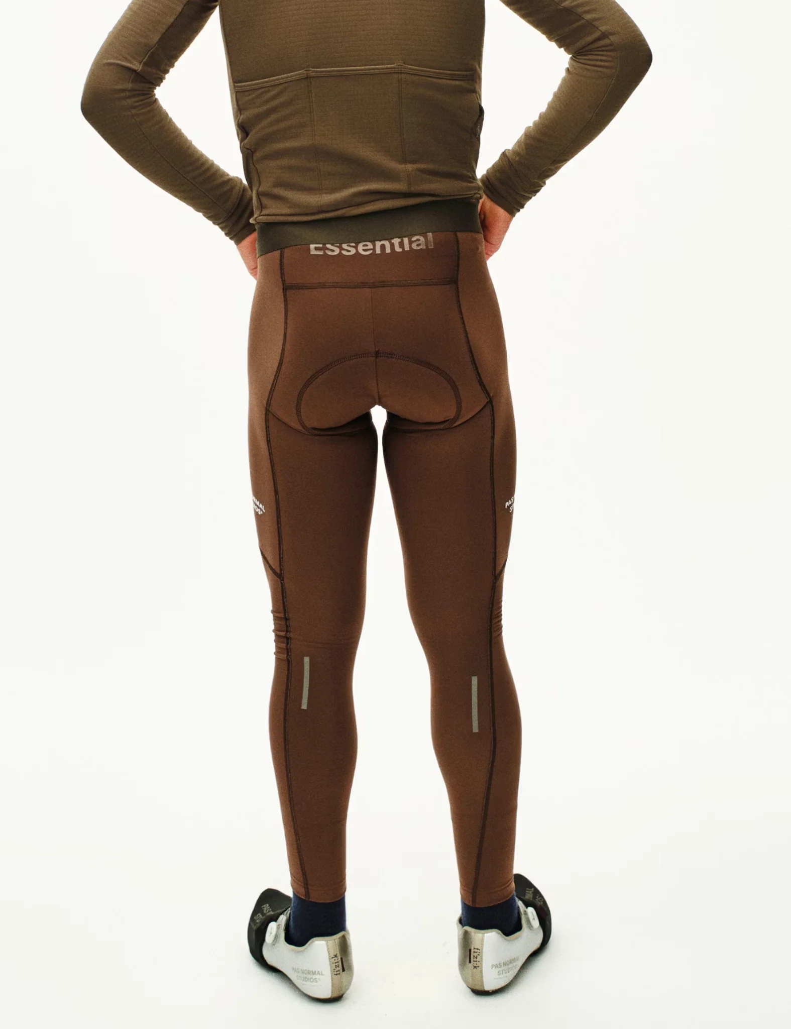 Pas Normal Studios Essential Thermal Long Bib Tights - Light Brown - Image 3