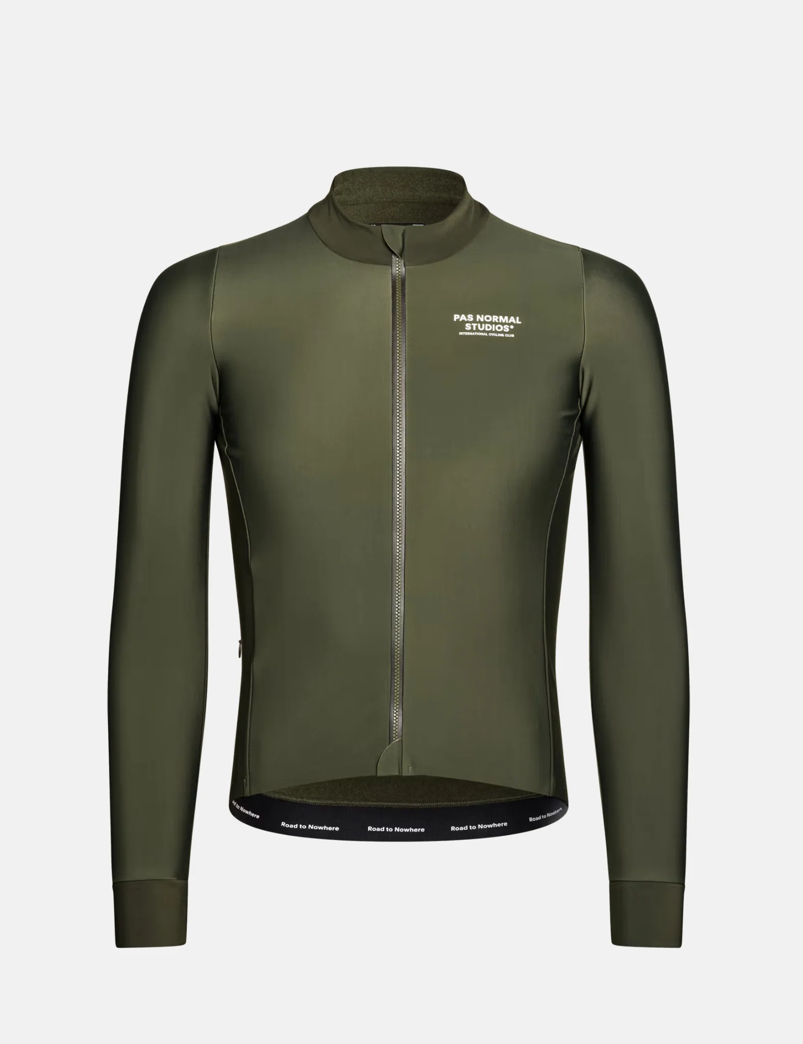 Pas Normal Studios Mechanism Thermal Long Sleeve Jersey - Dark Olive Green