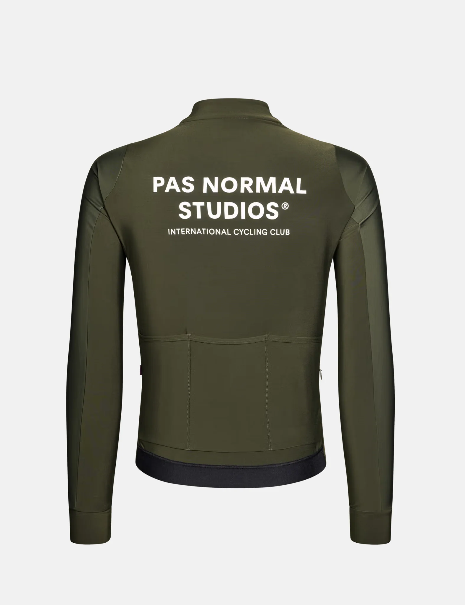 Pas Normal Studios Mechanism Thermal Long Sleeve Jersey - Dark Olive Green - Image 4