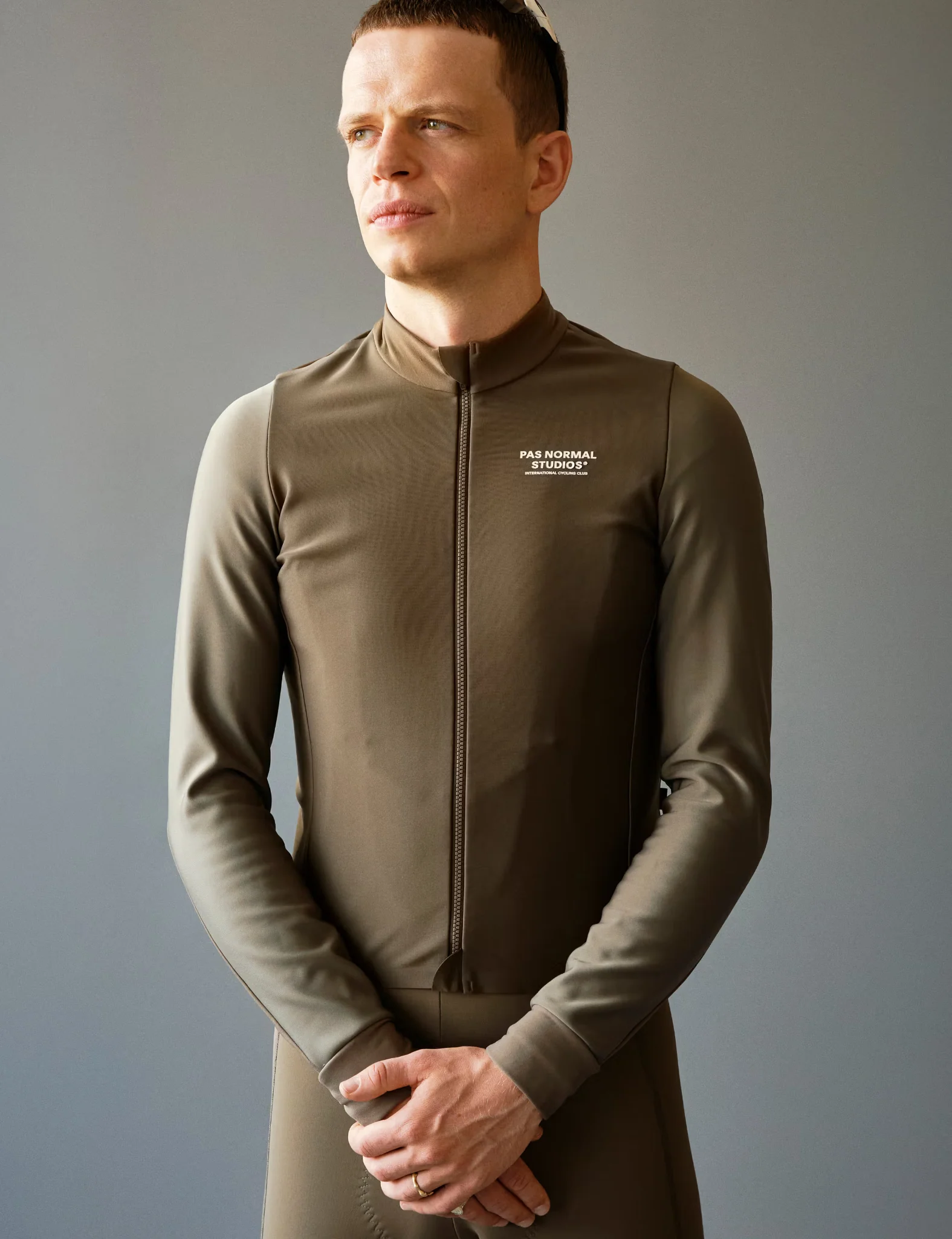 Pas Normal Studios Mechanism Thermal Long Sleeve Jersey - Earth/Dark Stone - Image 2