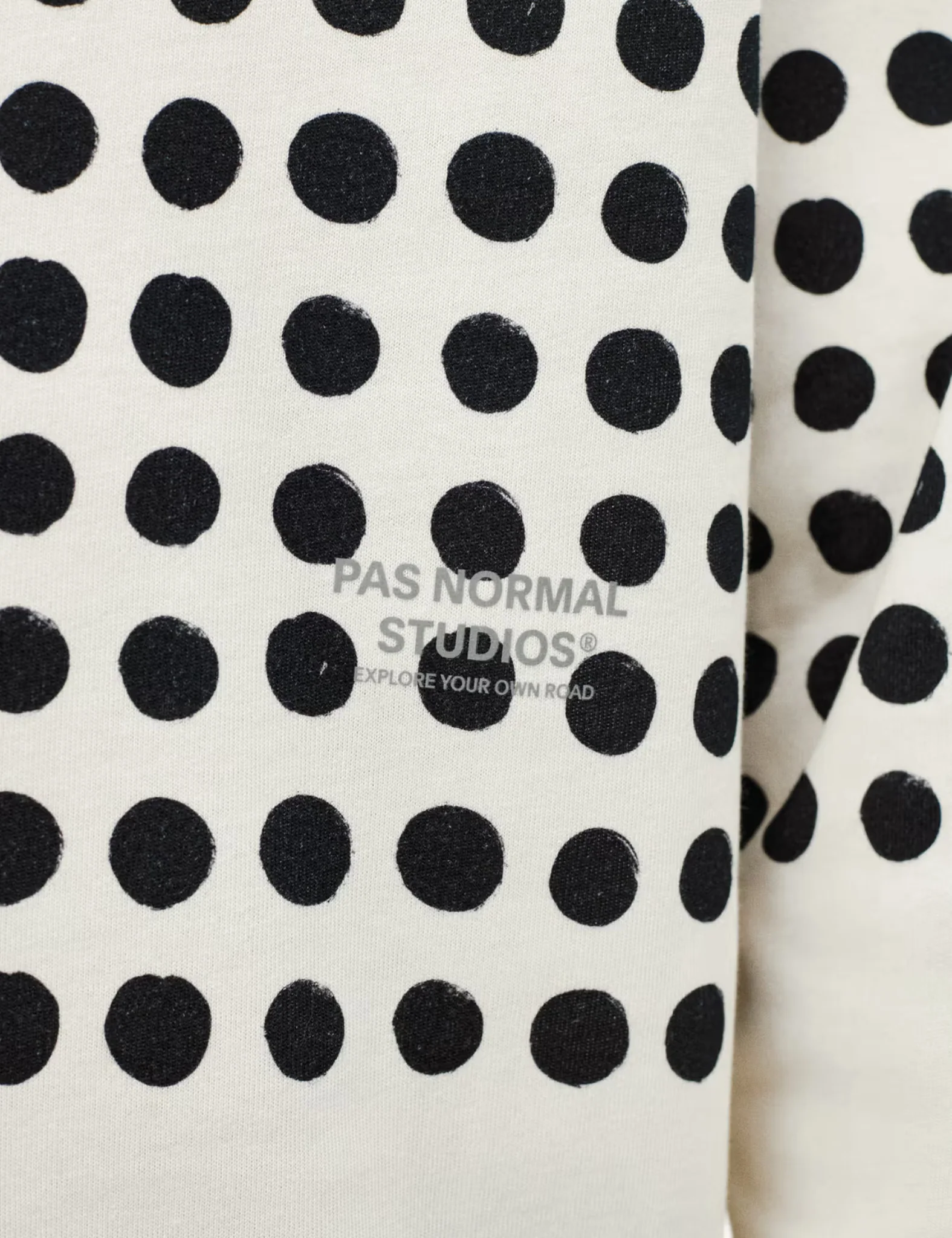 Pas Normal Studios Off-Race Long Sleeve Spots T-Shirt (Cotton Tech) - Off White - Image 3