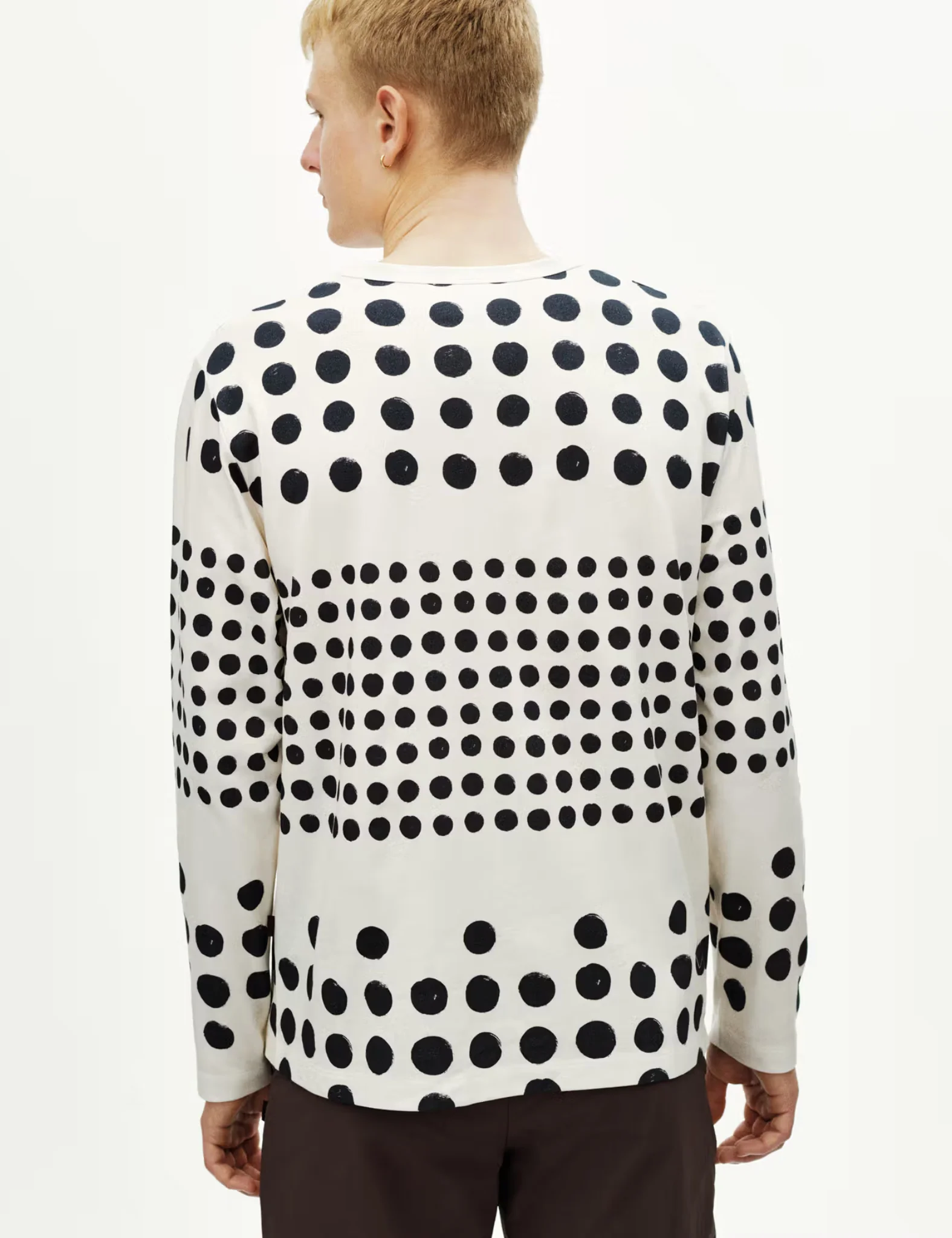 Pas Normal Studios Off-Race Long Sleeve Spots T-Shirt (Cotton Tech) - Off White - Image 4