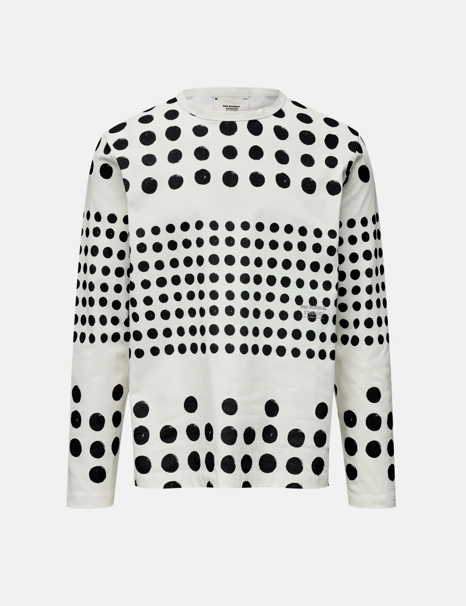 Pas Normal Studios Off-Race Long Sleeve Spots T-Shirt (Cotton Tech) - Off White - Image 5