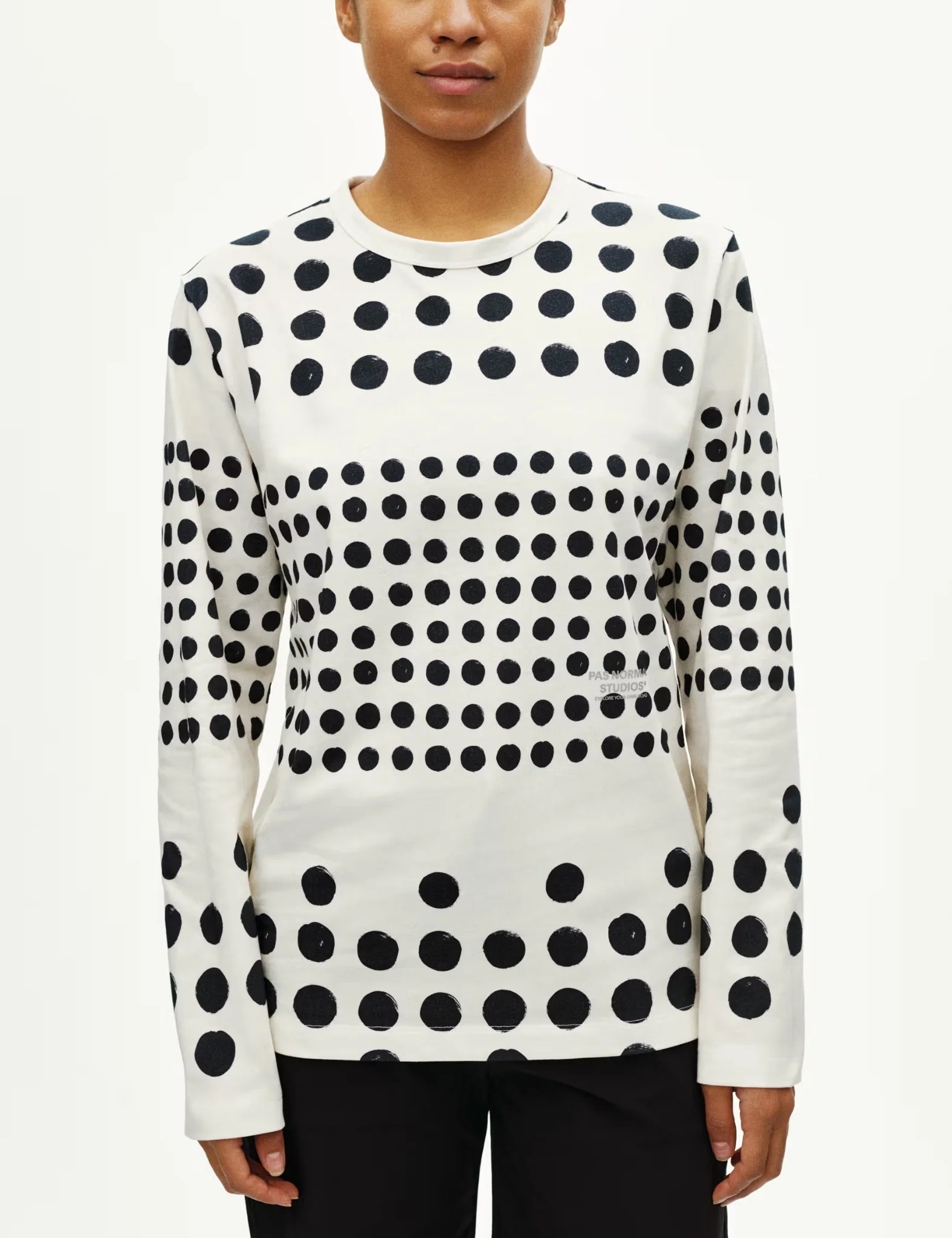 Pas Normal Studios Off-Race Long Sleeve Spots T-Shirt (Cotton Tech) - Off White - Image 6