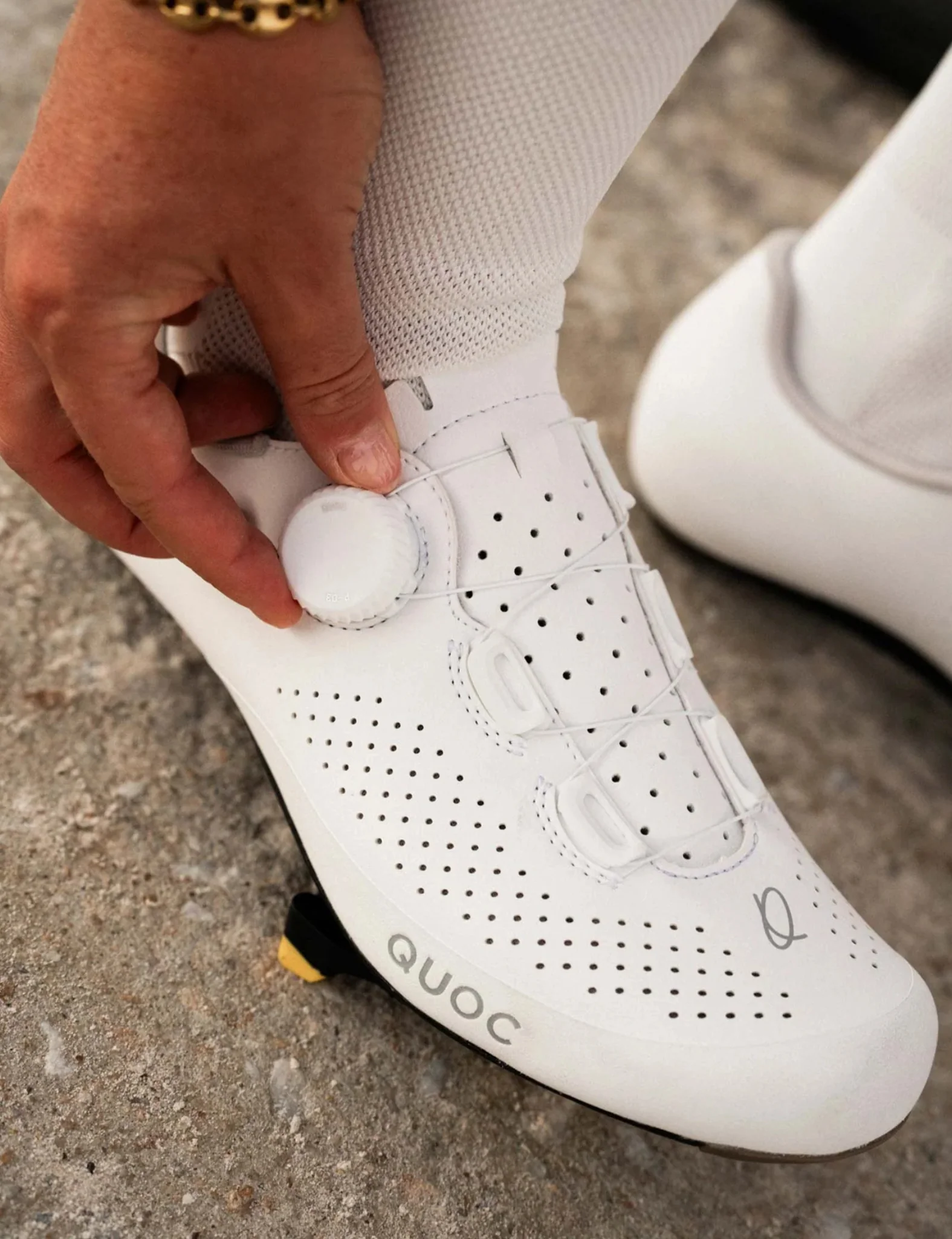 QUOC Motion Cycling Shoes - White - Image 3