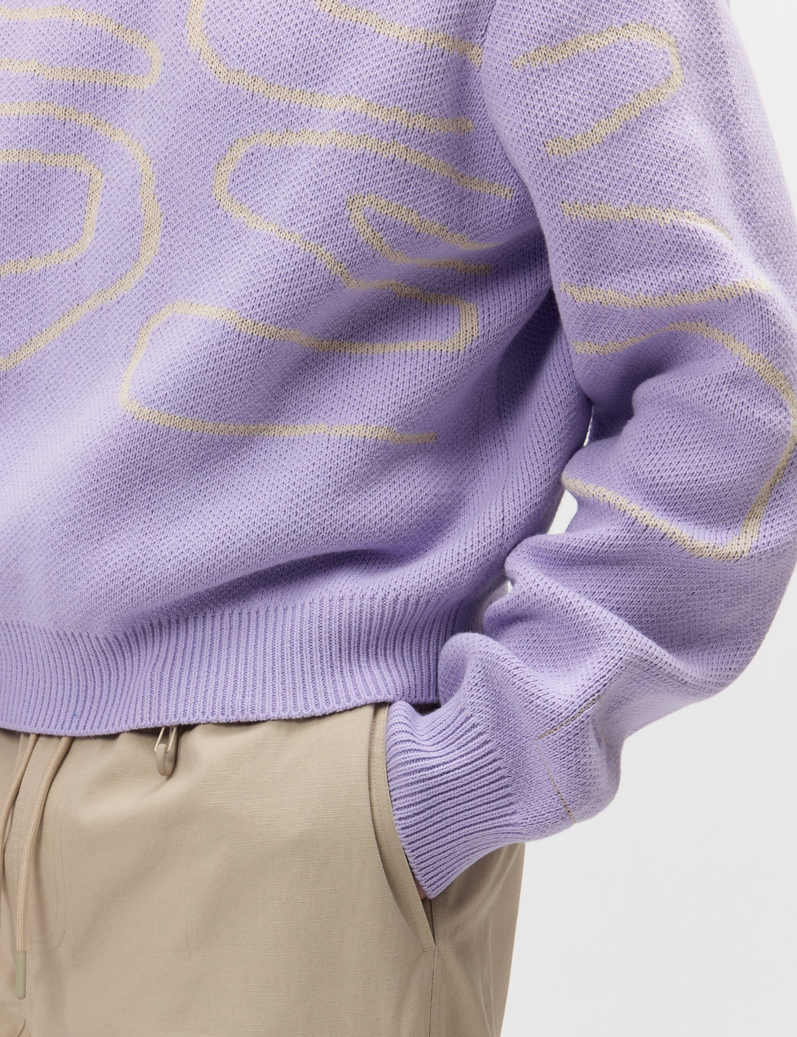 RCOS Stack Logo Knit Sweater -  Lavender/Stone - Image 2