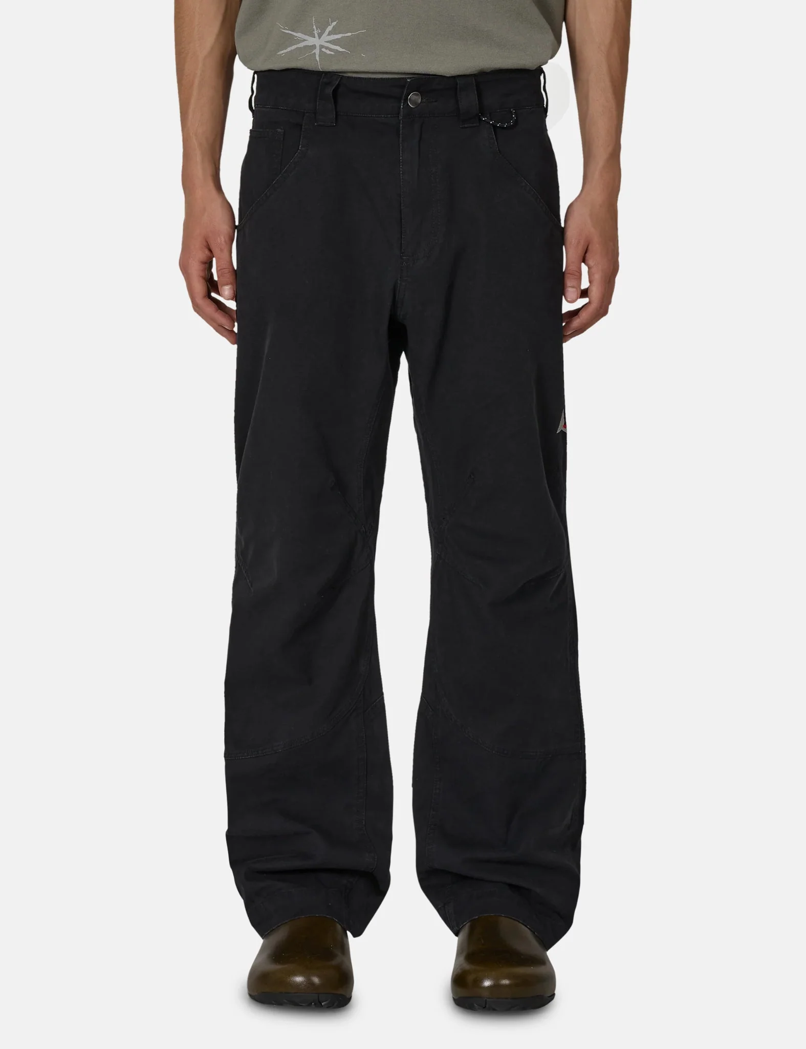 ROA Crimp Shaped Cotton Pants - Anthracite Black