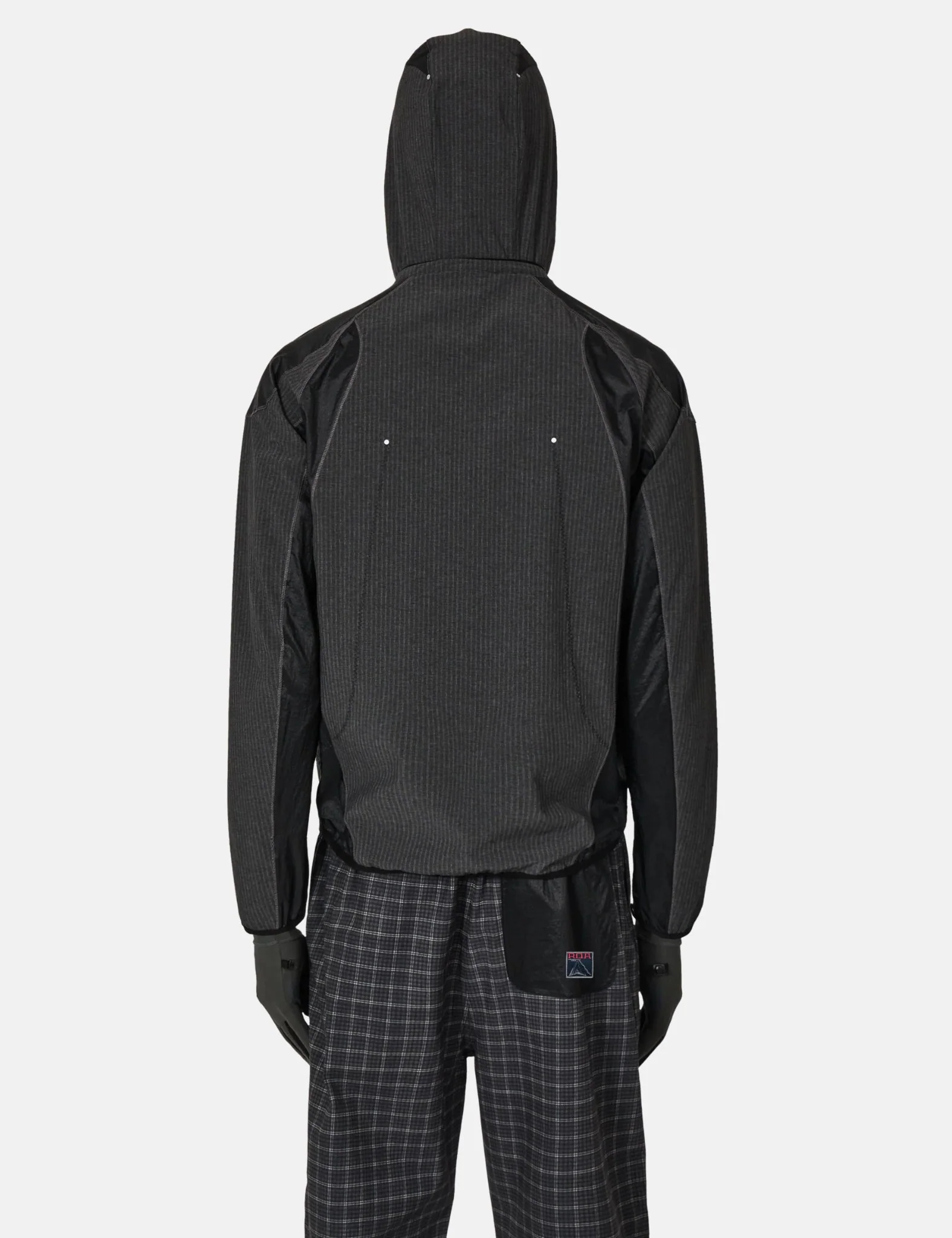ROA Numb Pinstriped Hooded Wind Jacket - Black - Image 6