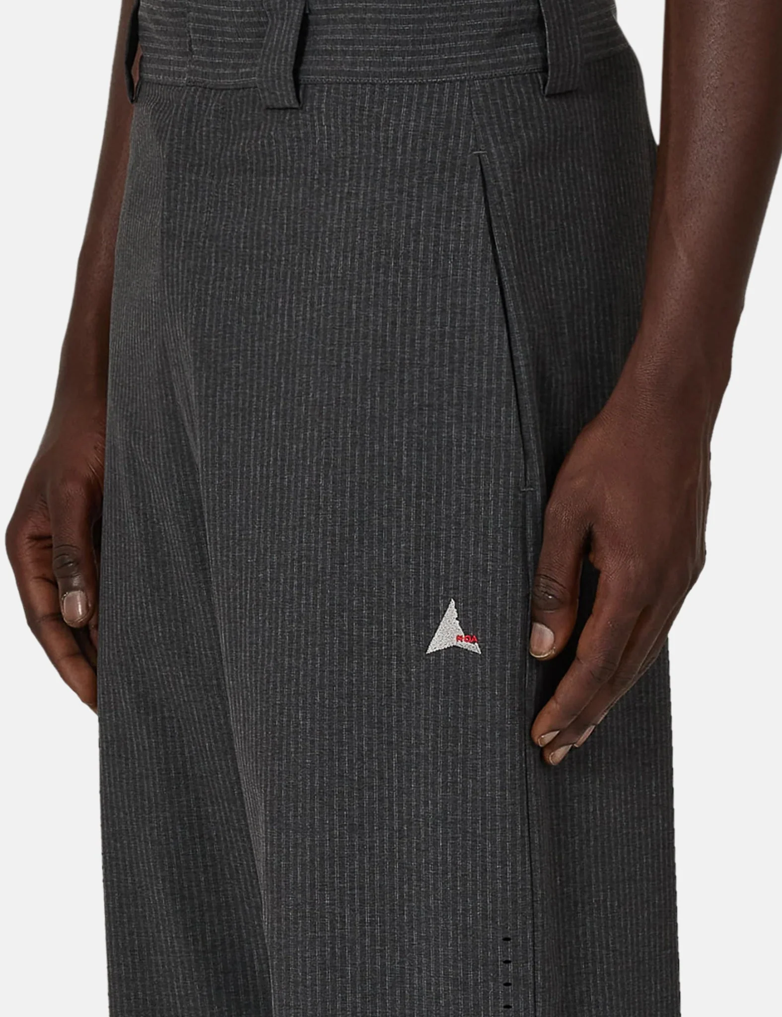 ROA Numb Pinstriped Packable Pants - Black - Image 2
