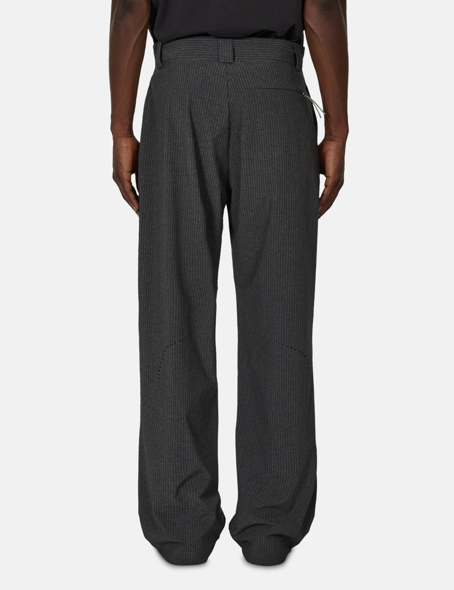 ROA Numb Pinstriped Packable Pants - Black - Image 4