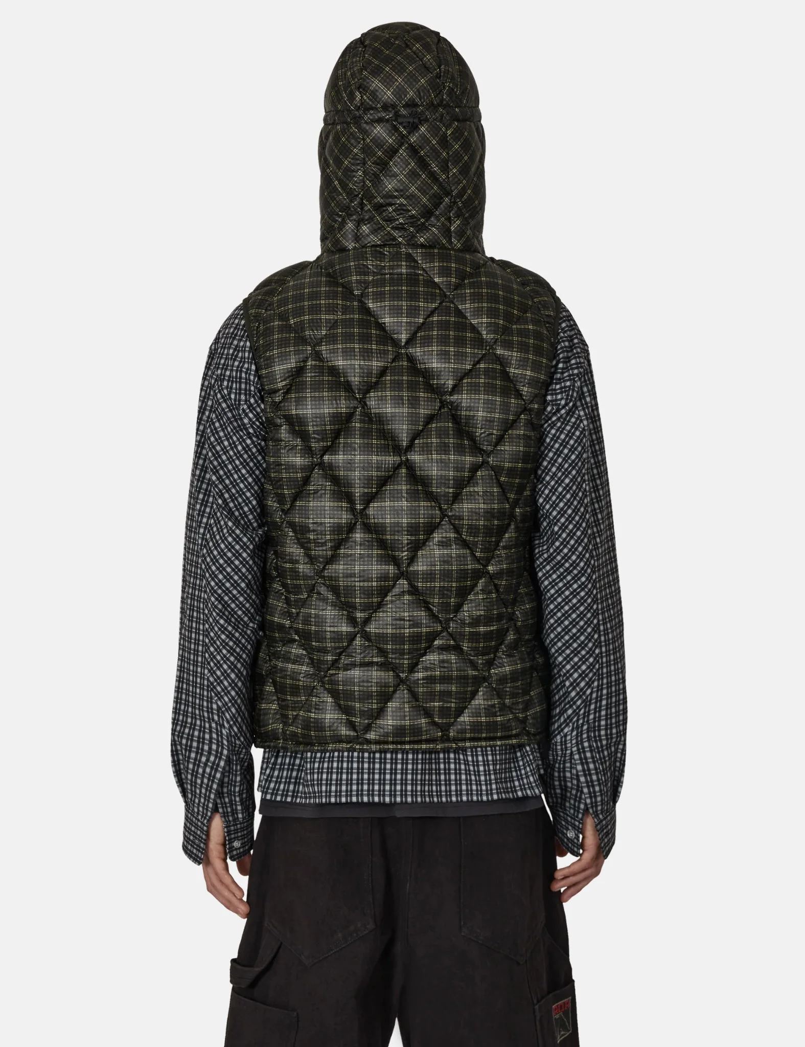 ROA Nuna 600 Fill Power Check Hooded Down Vest - Anthracite Grey - Image 6