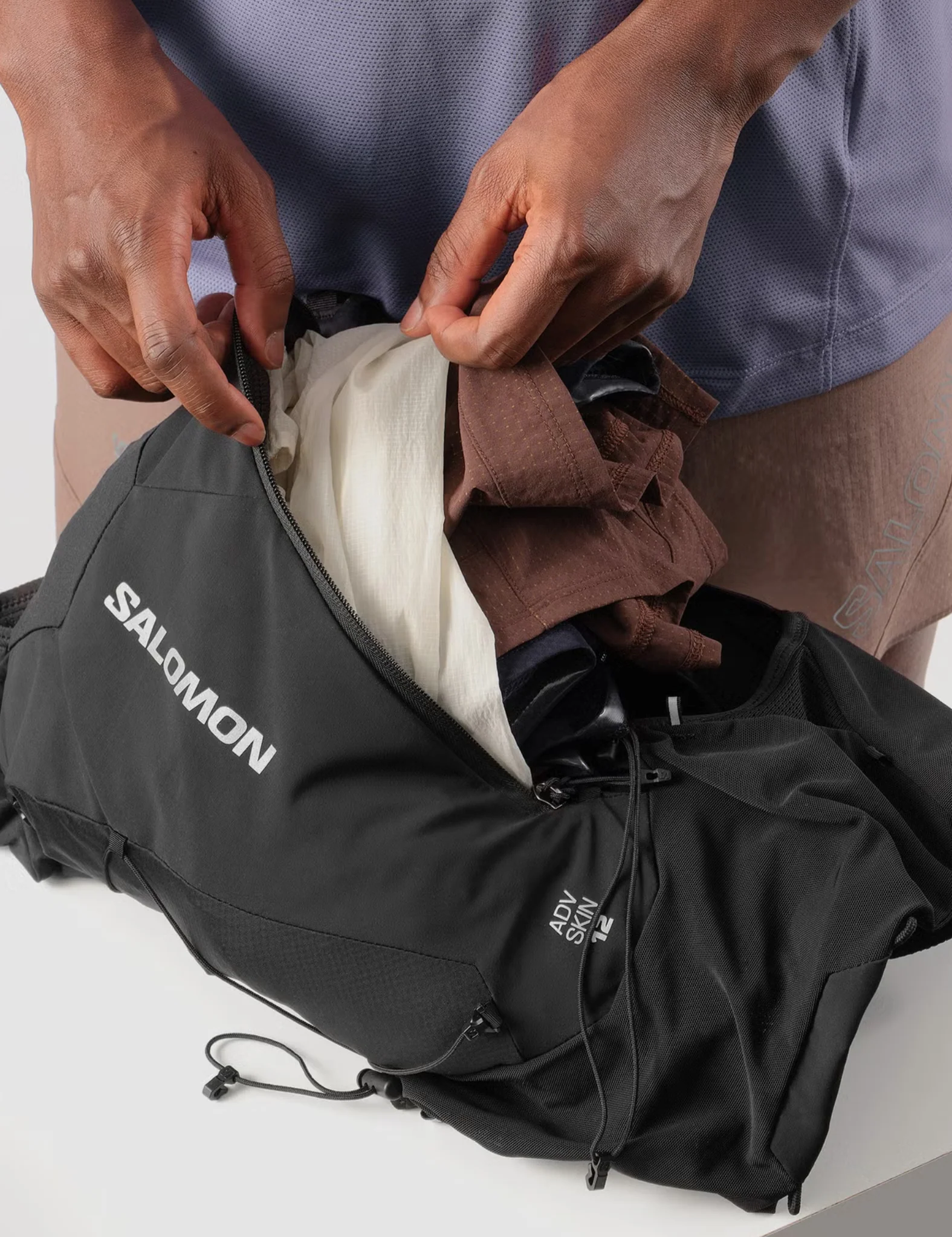 Salomon ADV Skin 12 Vest w/Flasks (Unisex) - Black - Image 3