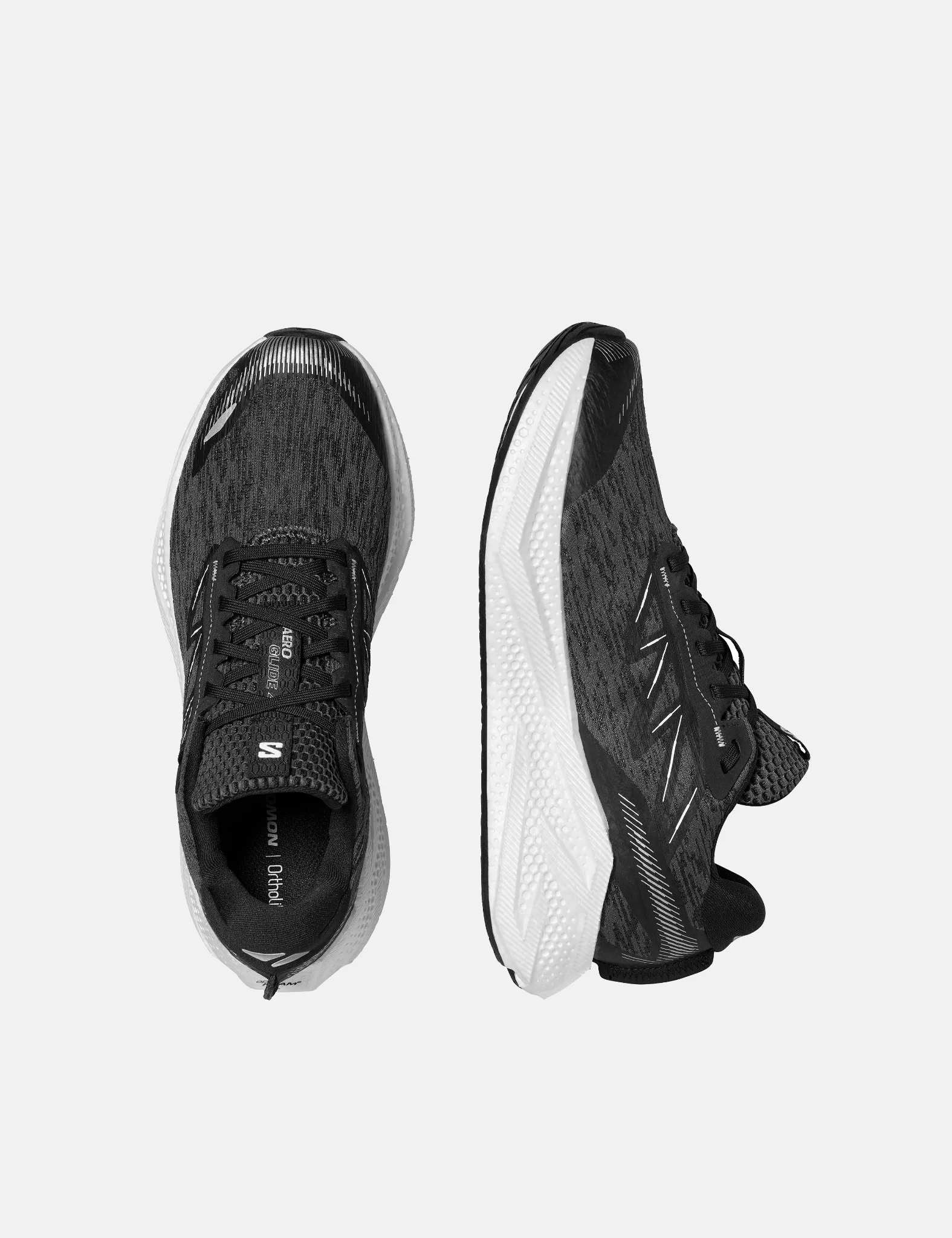 Salomon Aero Glide 4 Running Shoes- Black/White - Image 3