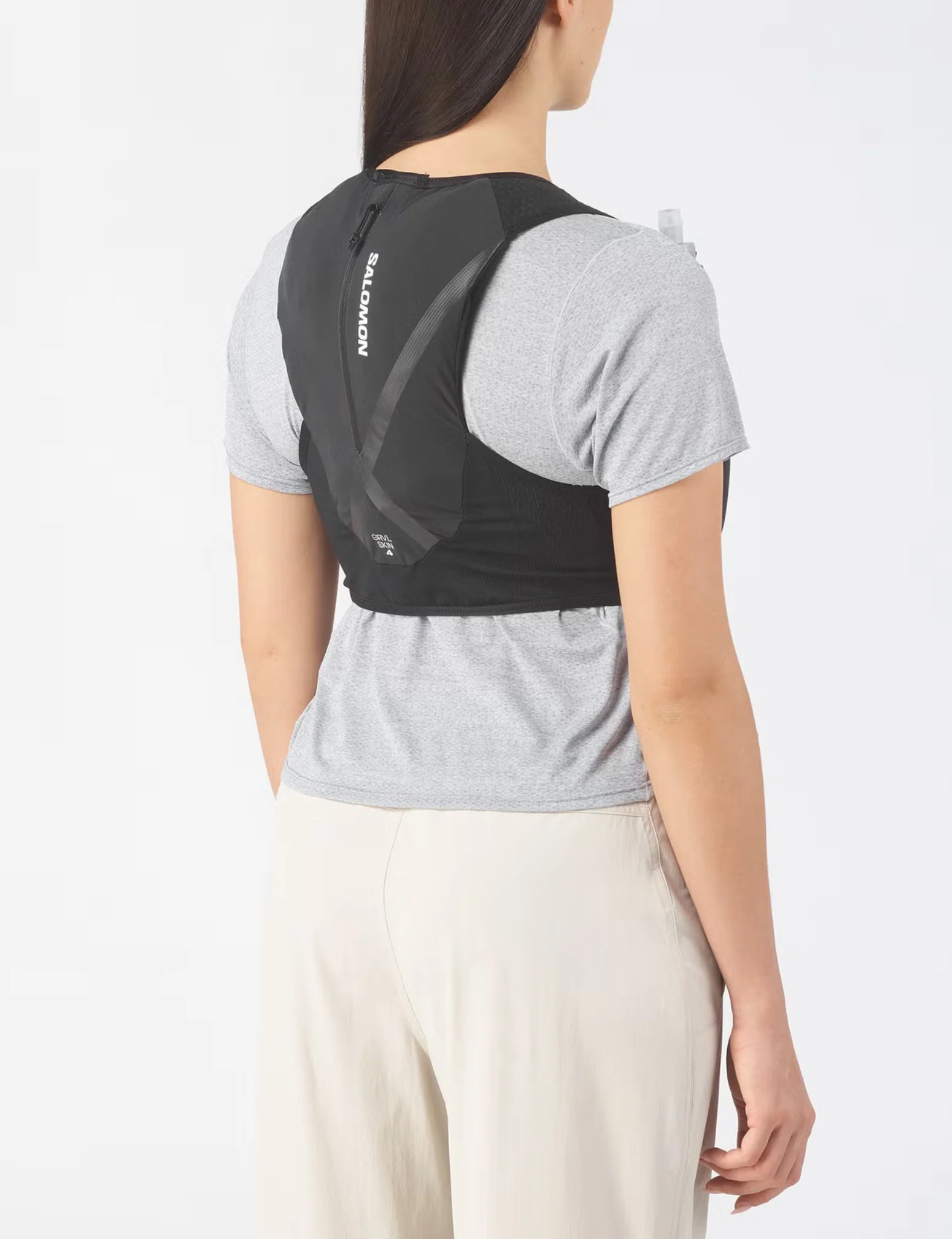 Salomon GRVL Skin 4 Vest w/Flasks (Unisex) - Black/White - Image 3