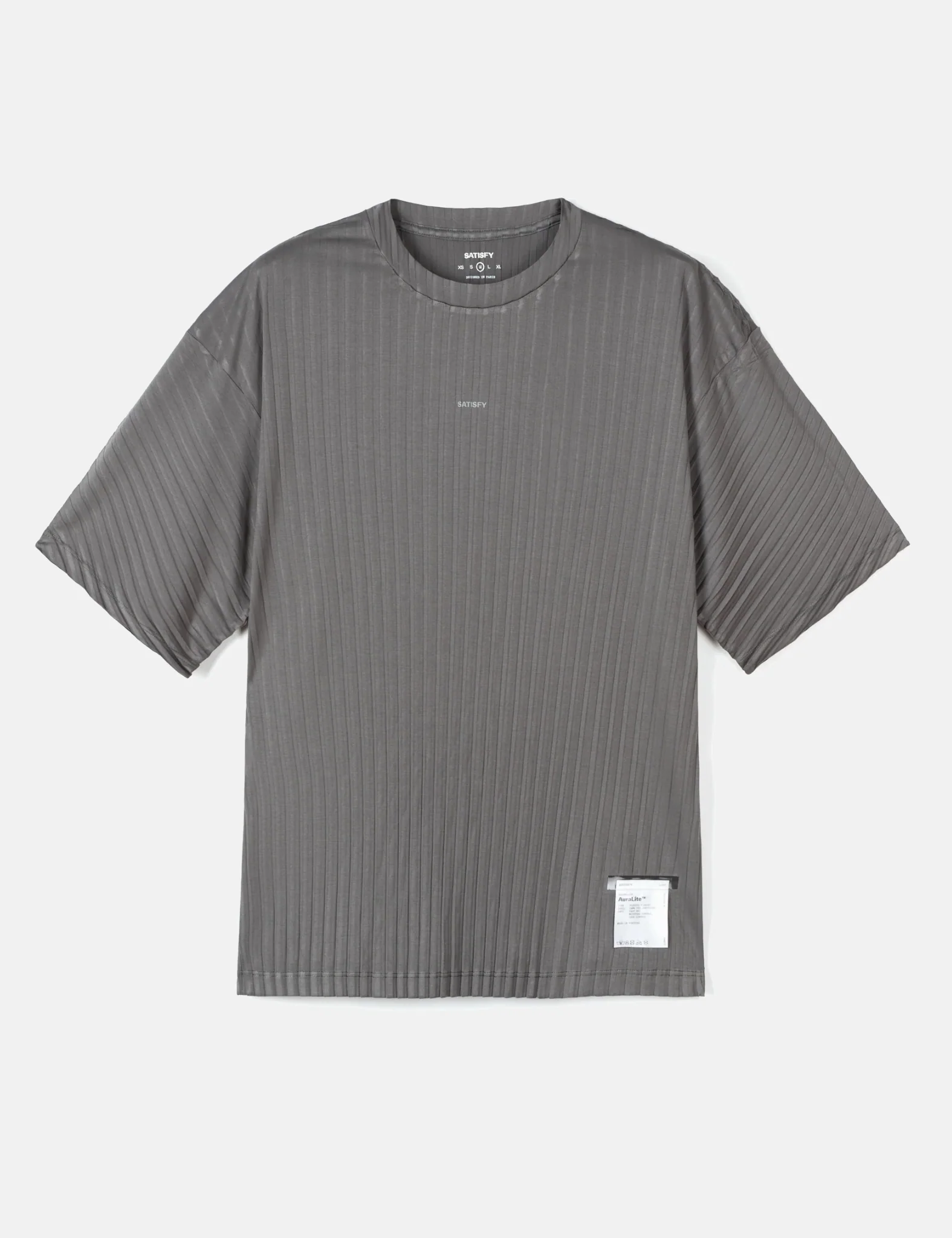 Satisfy AuraLite Pleated T-Shirt - Granite Gray - Image 2