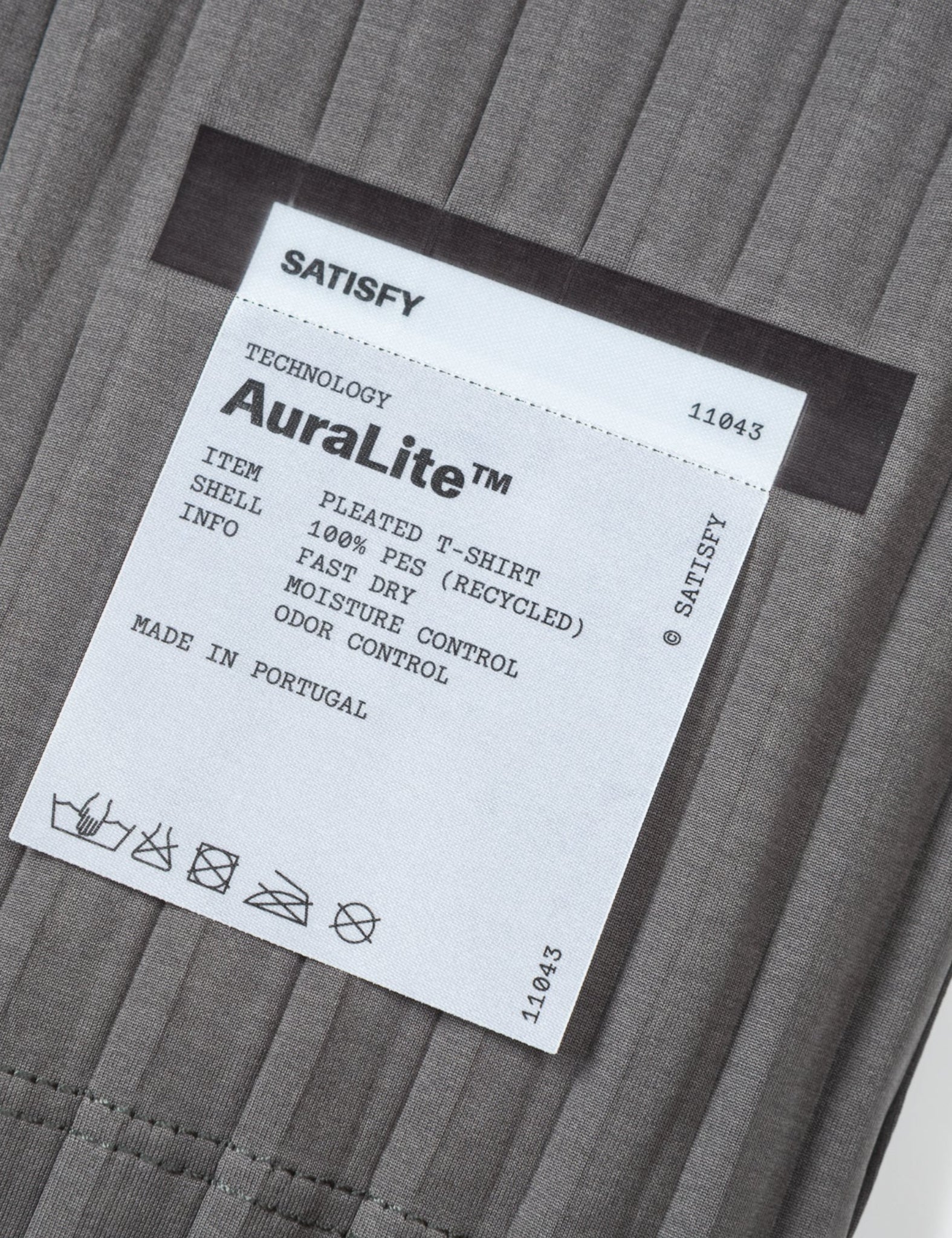 Satisfy AuraLite Pleated T-Shirt - Granite Gray - Image 3