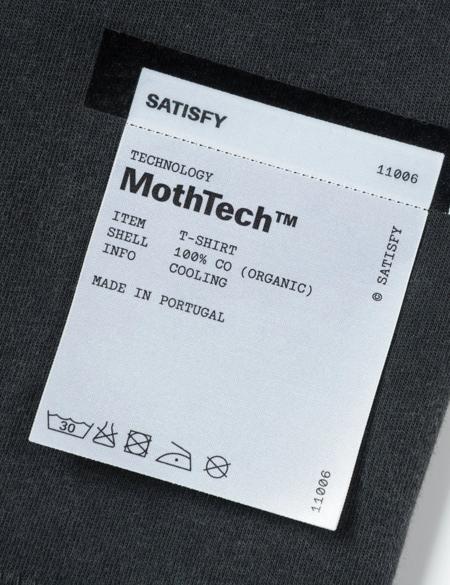 Satisfy MothTech T-Shirt (Eagle) - Aged Black - Image 3